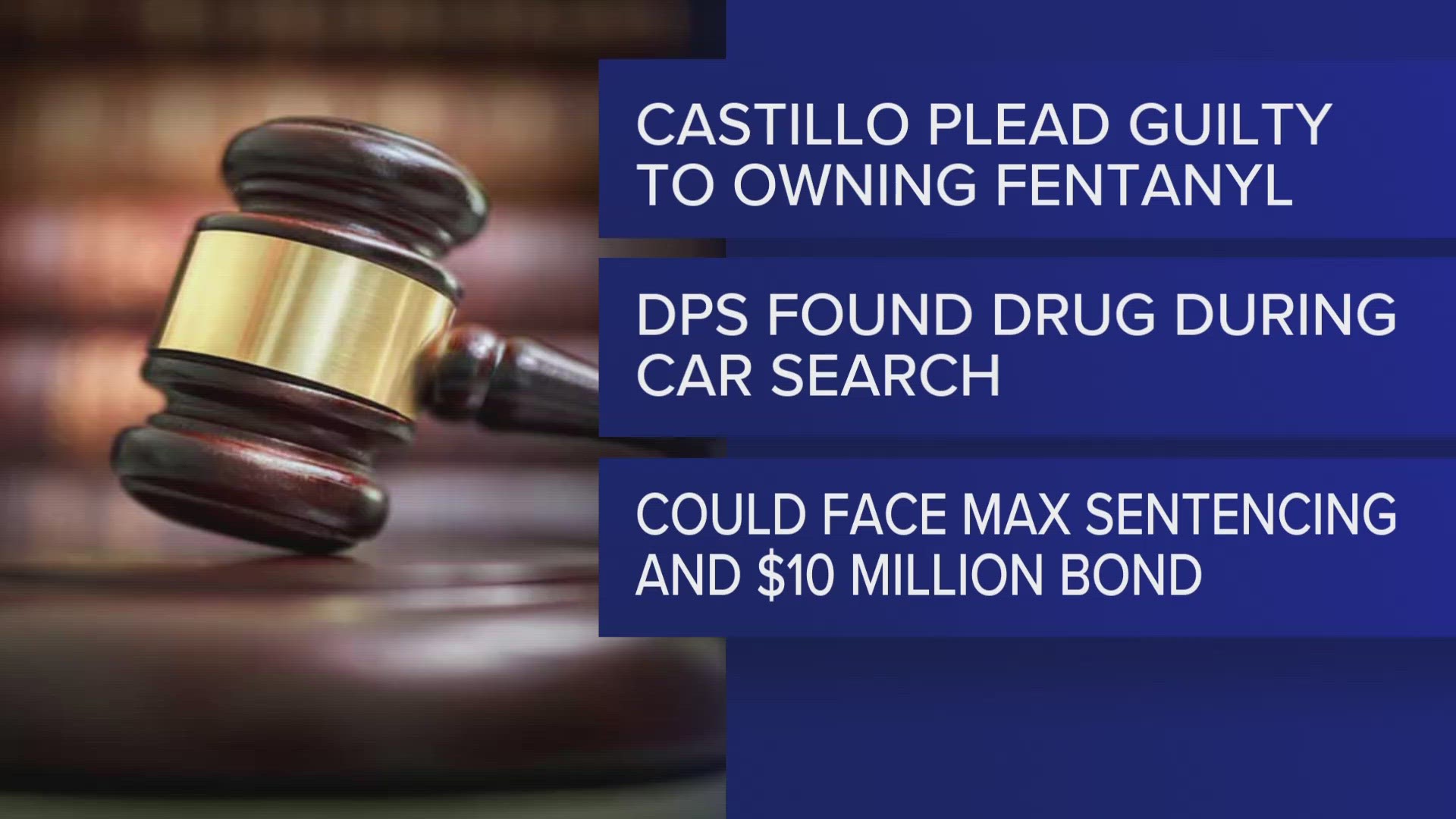 26-year-old Edgar Castillo could face a penalty of 10 years to life in prison with the maximum fine being $10 Million.