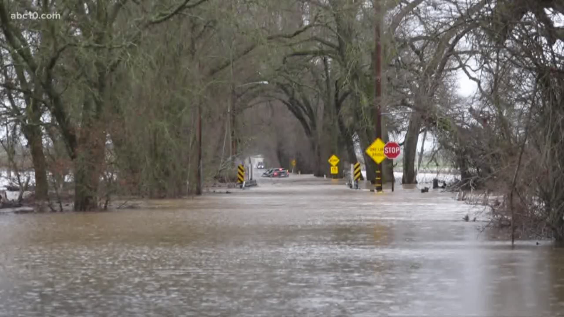 "The flooding is very frustrating," said Kimmy Palmer. "The road was so flooded. The water was running so quickly across the road that we just turned around."