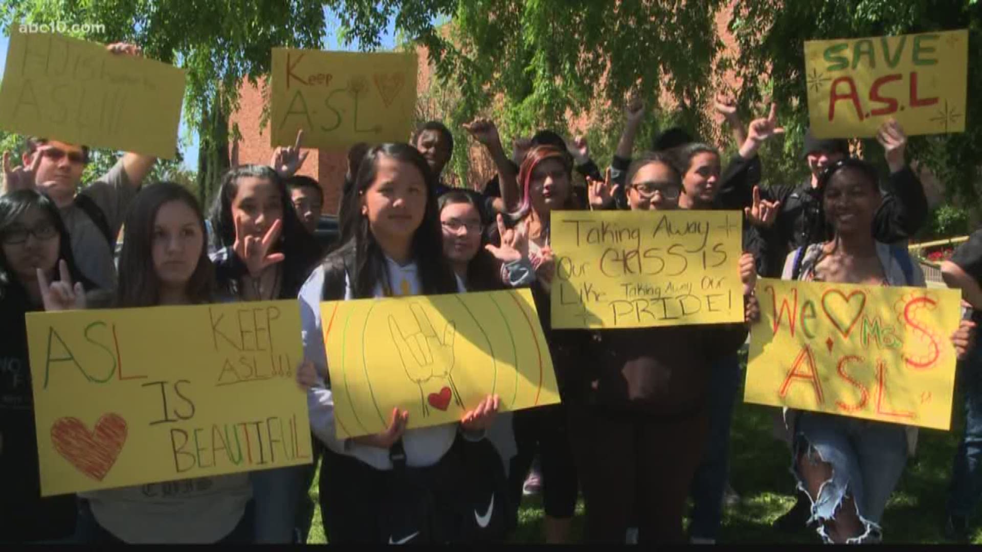 Students at Hiram Johnson High School are fighting back after it was announced ASL classes will no longer be offered.