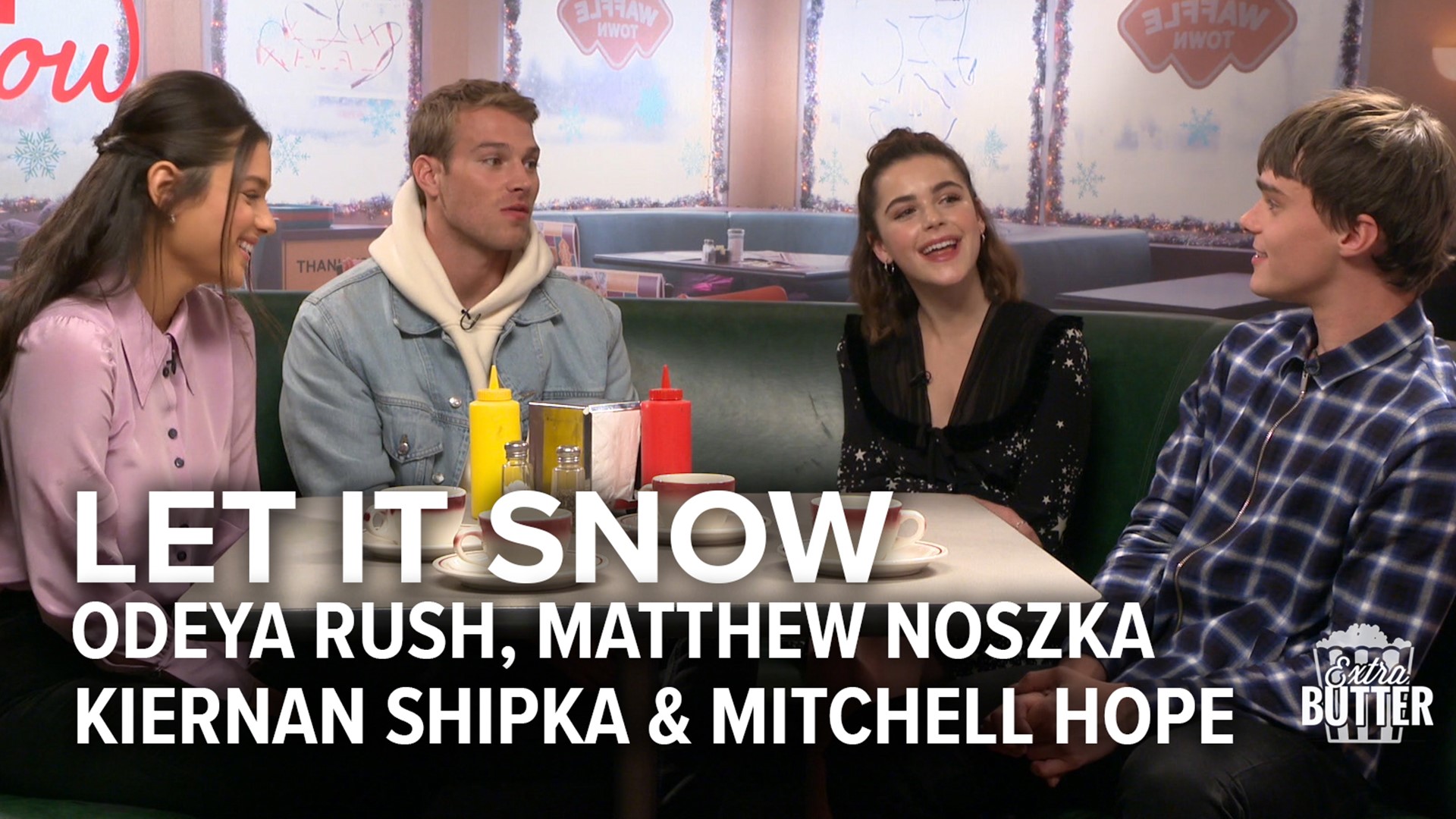 Hear from the stars of the new Netflix movie 'Let it Snow.' Kiernan Shipka, Mitchell Hope, Odeya Rush, and Matthew Noszka talk about big romantic gestures.