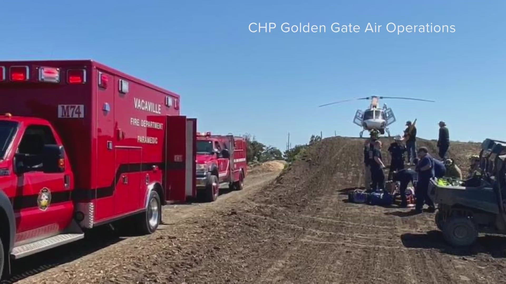 The crash happened at Argyll Park and the teen was airlifted to UC Davis Medical Center in Sacramento.