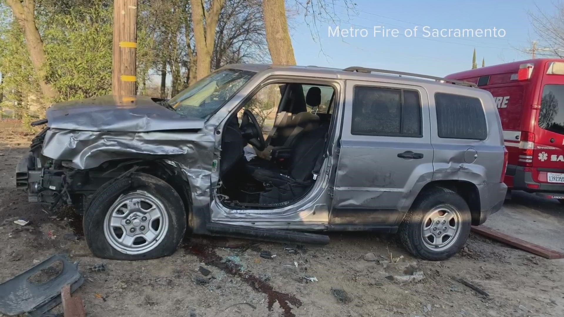 The crash happened near Garfield Avenue and Spruce Avenue.