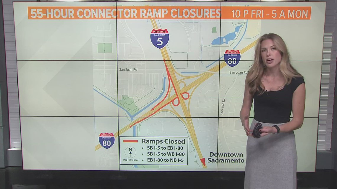 Highway connector ramp closures planned for I5, I80 near Natomas this