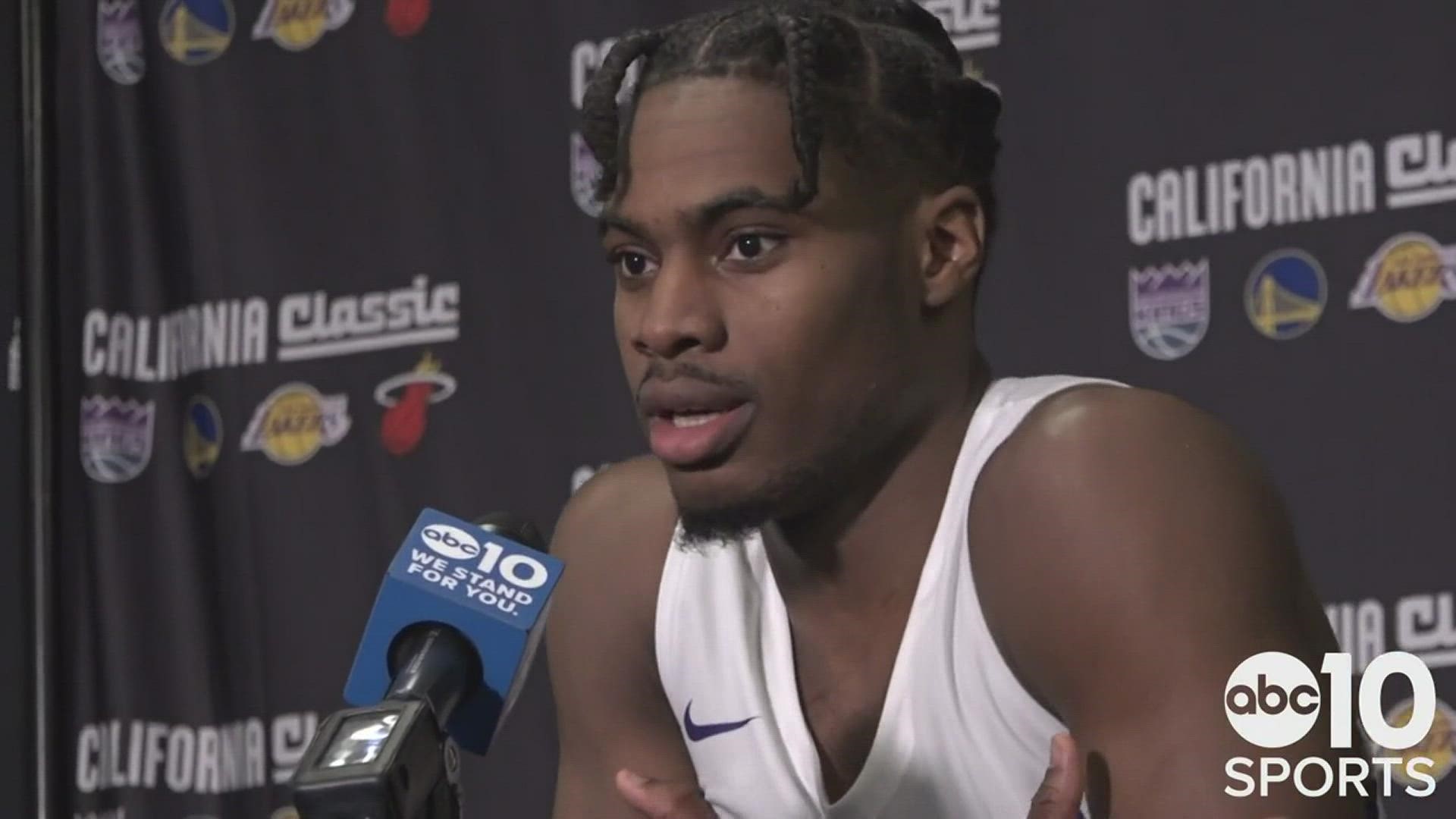 Kings top draft pick Davion Mitchell talks about his first experience as an NBA player for the California Classic and the support he received from Sacramento fans.