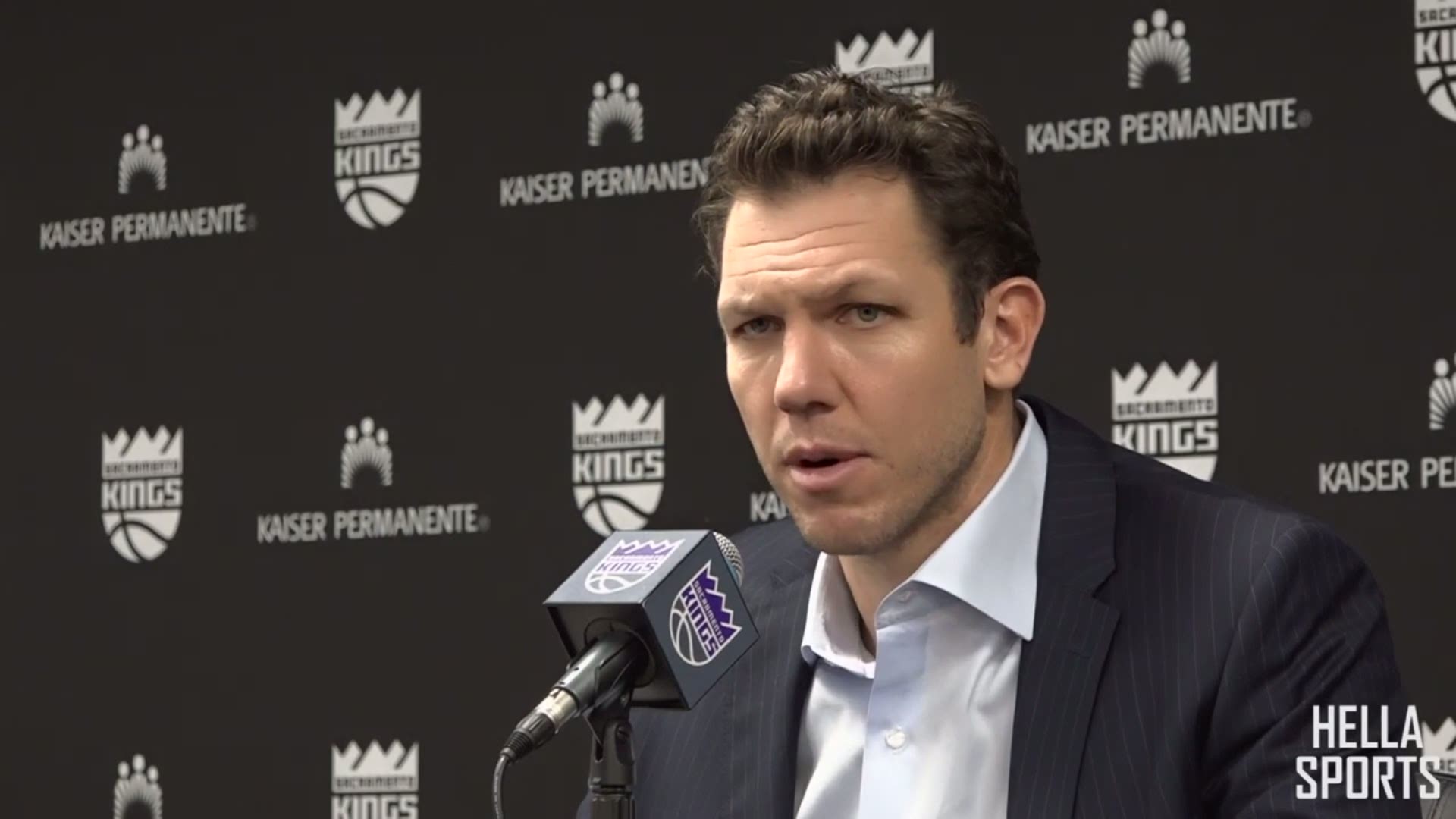 Sacramento Kings coach Luke Walton says his team didn’t play at the same level from the first half to the second half in Monday's 114-112 loss to the Orlando Magic.