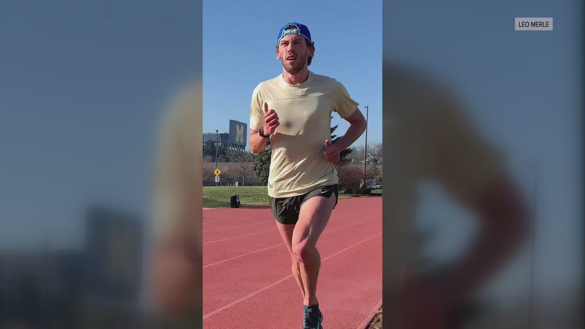 Leo Merle has cerebral palsy on the right side of his face, and he will compete in the 1500-meter race