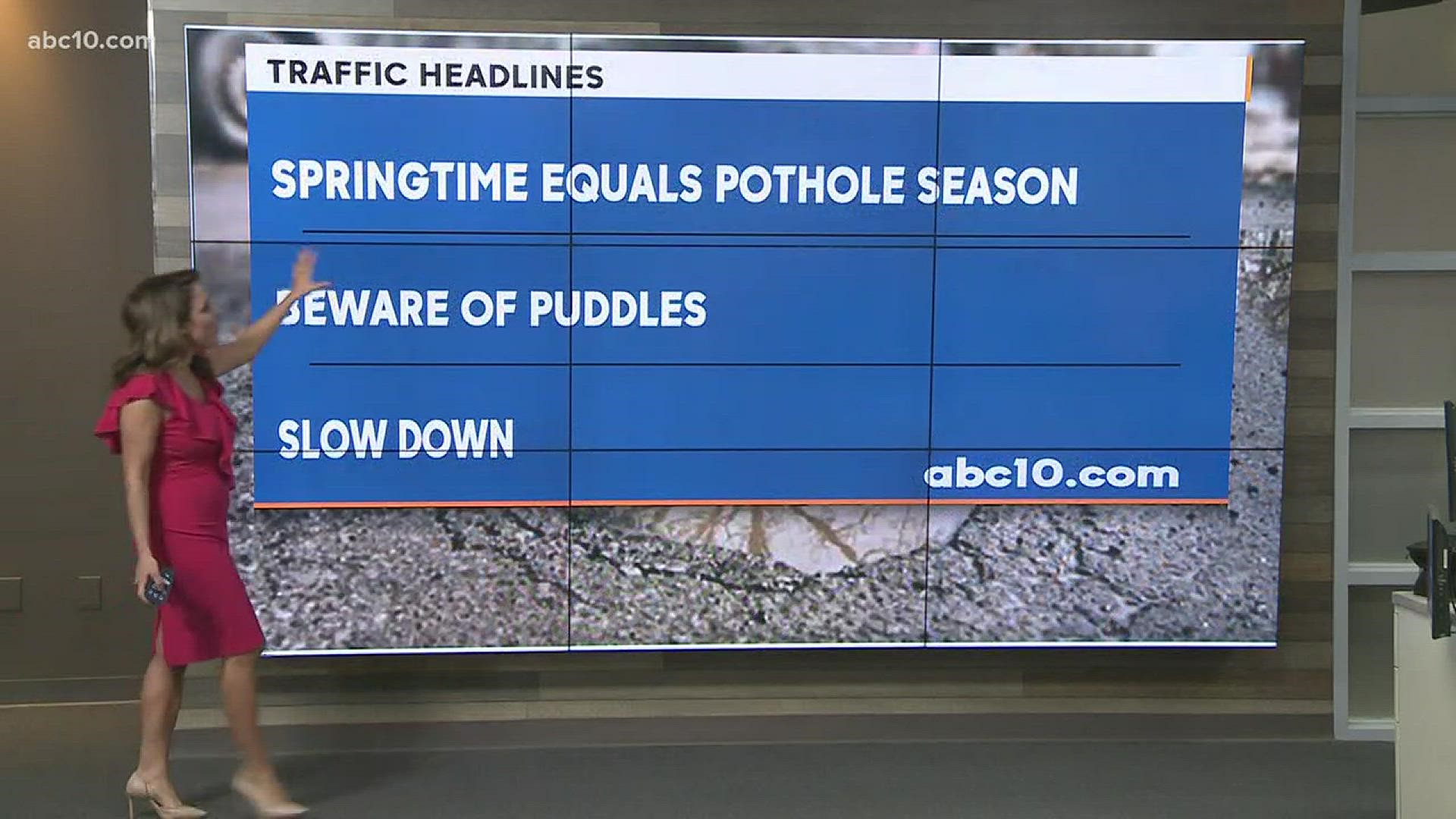 Spring is  the time when you'll see more potholes popping up. We've got a few tips on how to handle them.