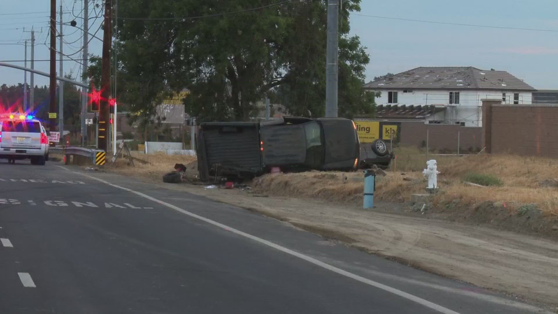 A man died in a crash in Placer County near Antelope and Roseville, California Highway Patrol said Tuesday.