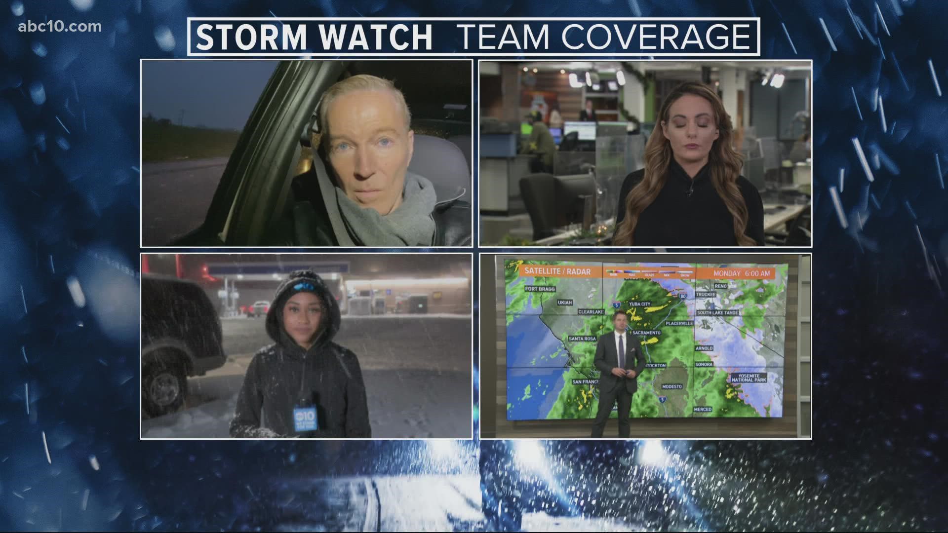 Our team coverage takes you directly to the busy highways and snowy gas stops to break down how weather conditions are affecting commuters this Monday morning.