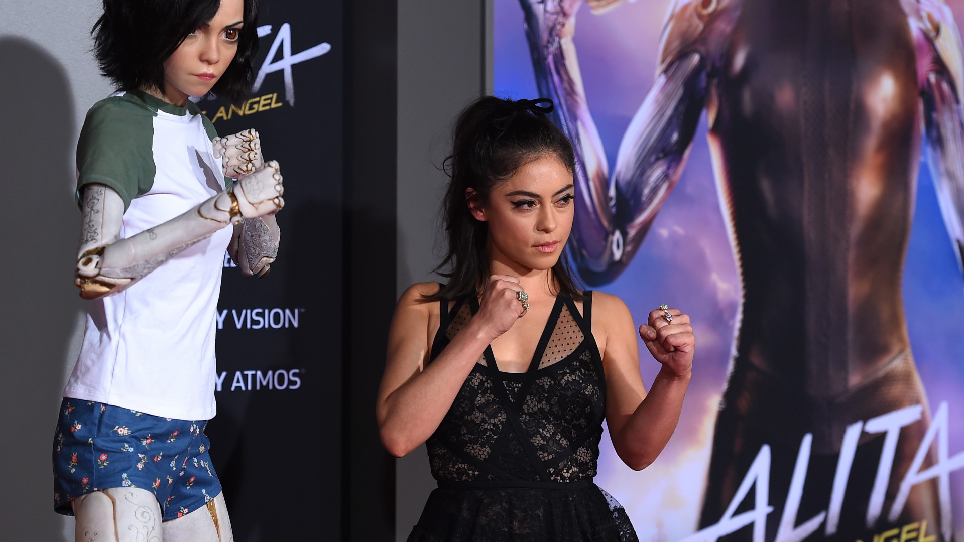Mark S. Allen talks with the star of 'Alita,' Rosa Salazar, along with director Robert Rodriguez, and producer Jon Landau. (2/4) Interview arranged by 20th Century Fox.
