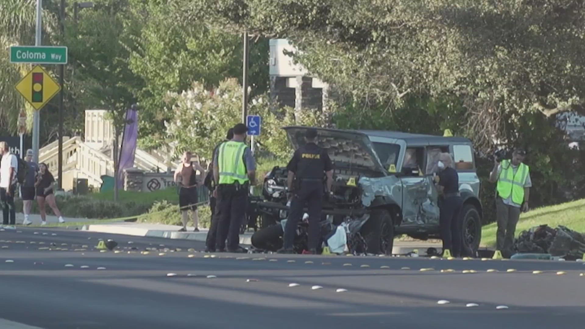 One motorcyclist is dead and another is seriously injured after an accident involving two motorcycles and a car in Roseville.