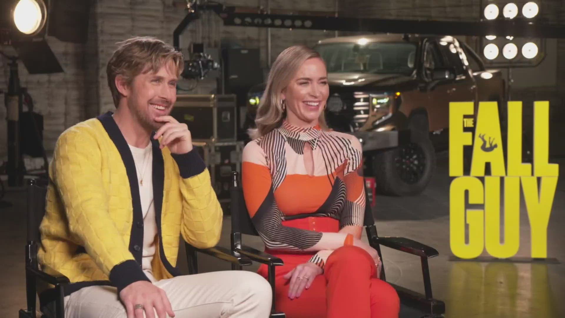 Ryan Gosling and Emily Blunt talk stunts in "The Fall Guy."