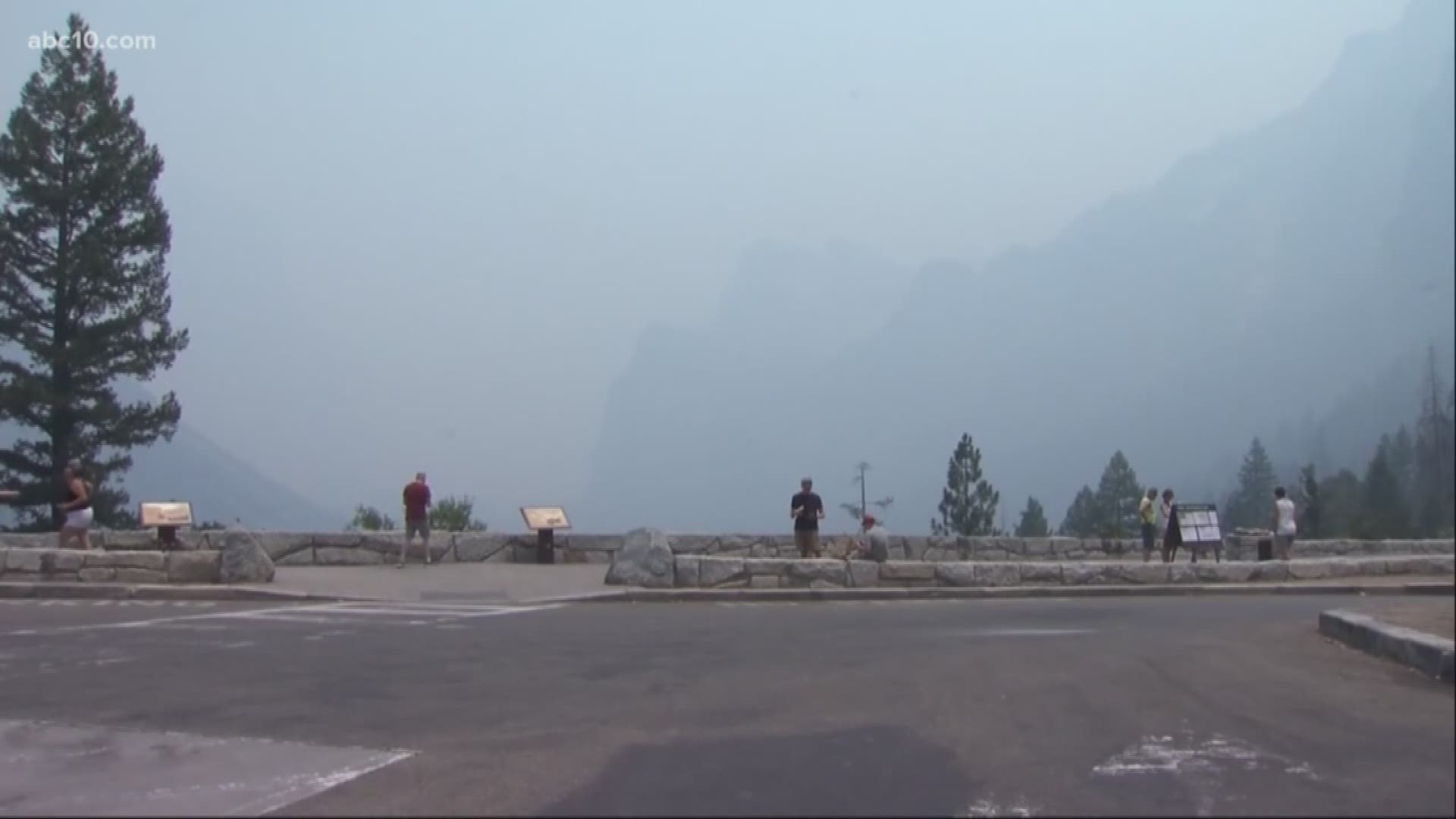 Tourists are being turned away from Yosemite National Park as firefighters work to get a better handle on the Ferguson Fire.