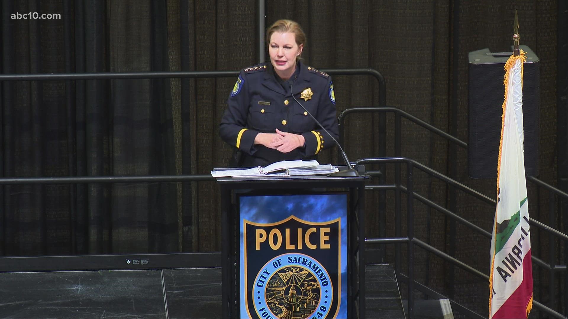 Kathy Lester is taking over the job from the city's first African American police chief Daniel Hahn who was in this role for four years, before retiring in December.