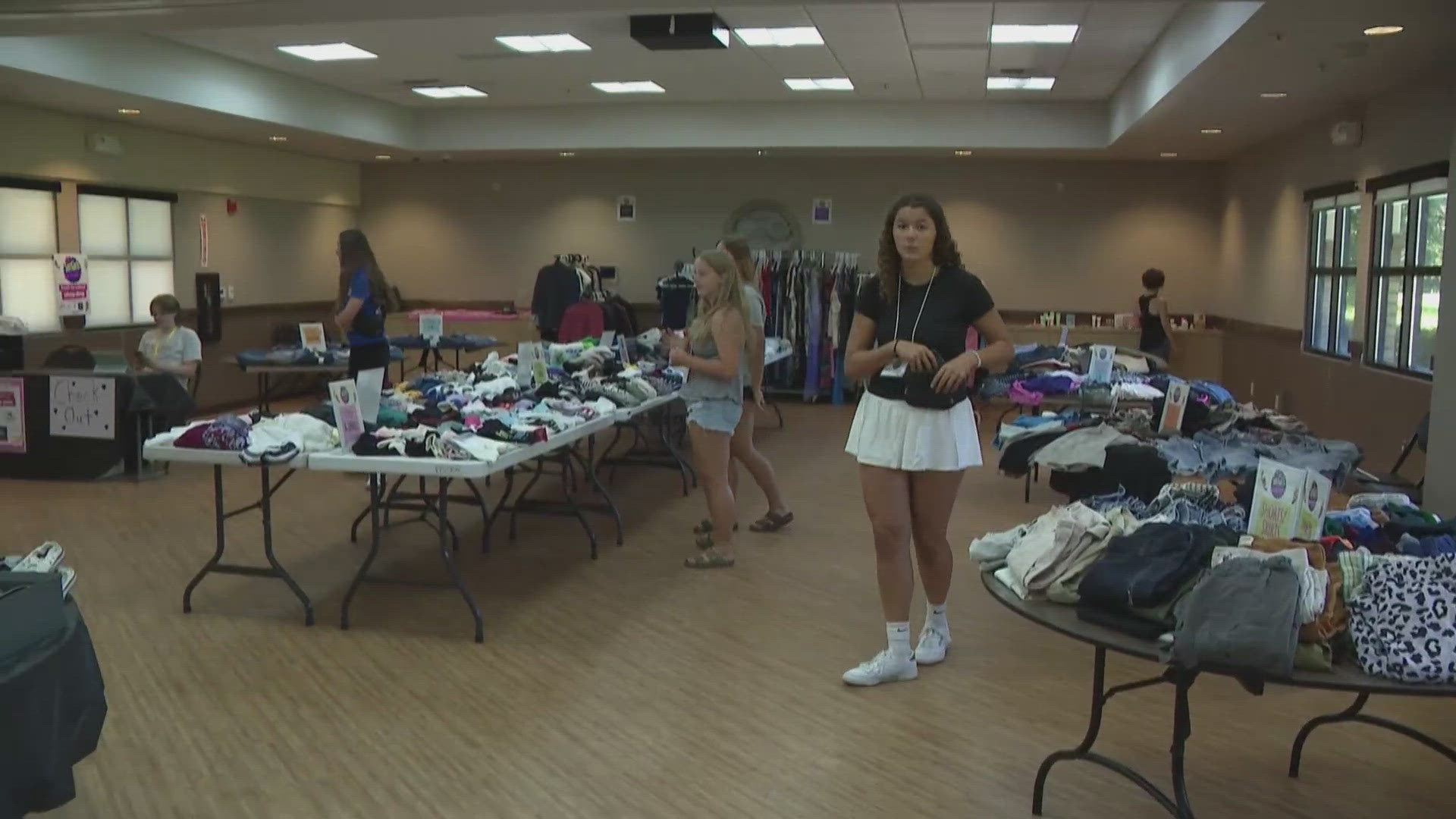 Students were able to shop for gently worn, school-appropriate clothes, accessories, and hygiene essentials.