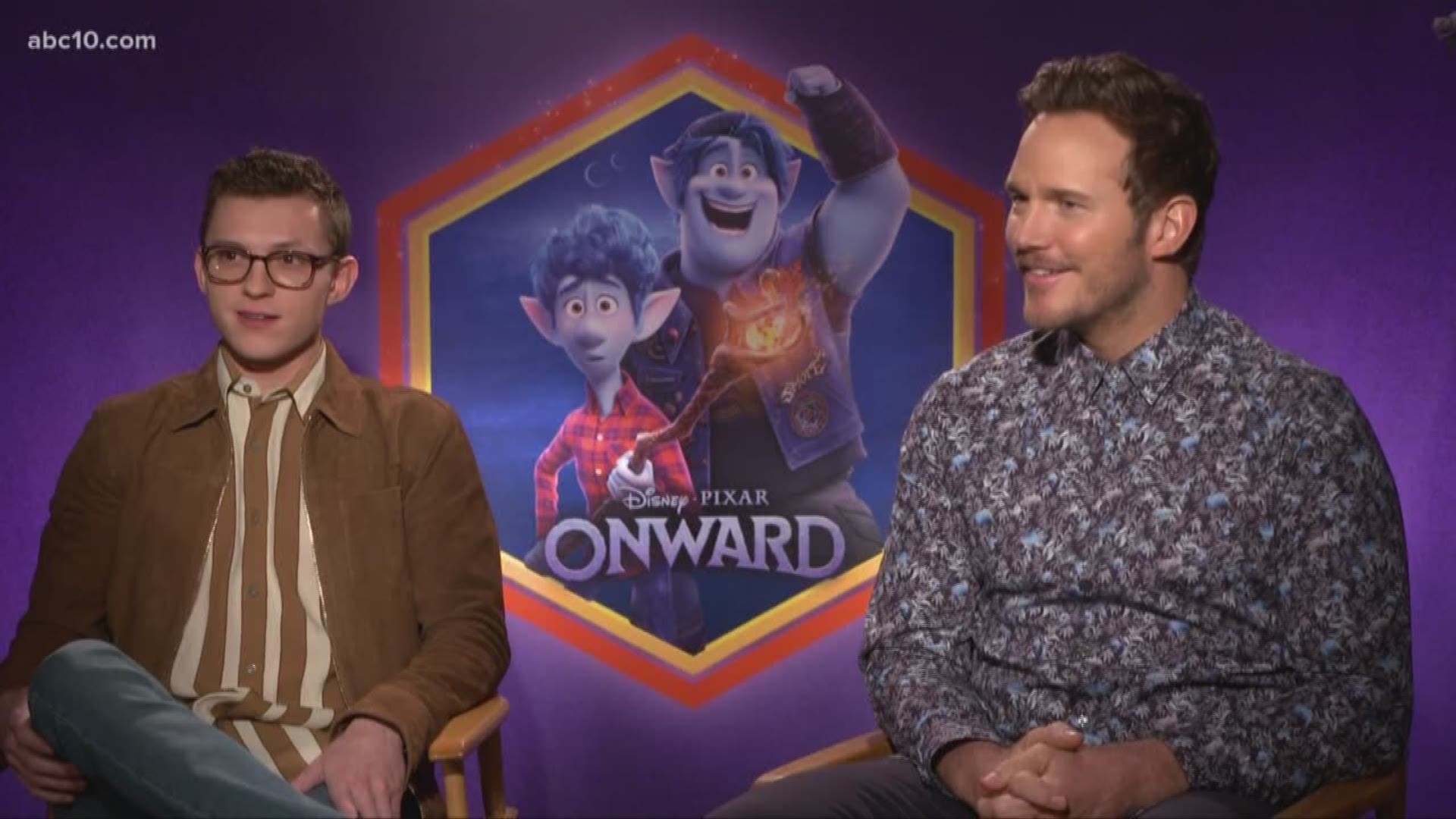 Mark S. Allen interviews Tom Holland and Chris Pratt, stars of the new Pixar movie "Onward," with a special surprise guest.