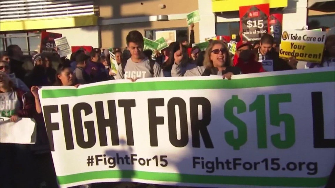 ‘I’m fed up’ | California fast-food workers strike for better pay and work conditions