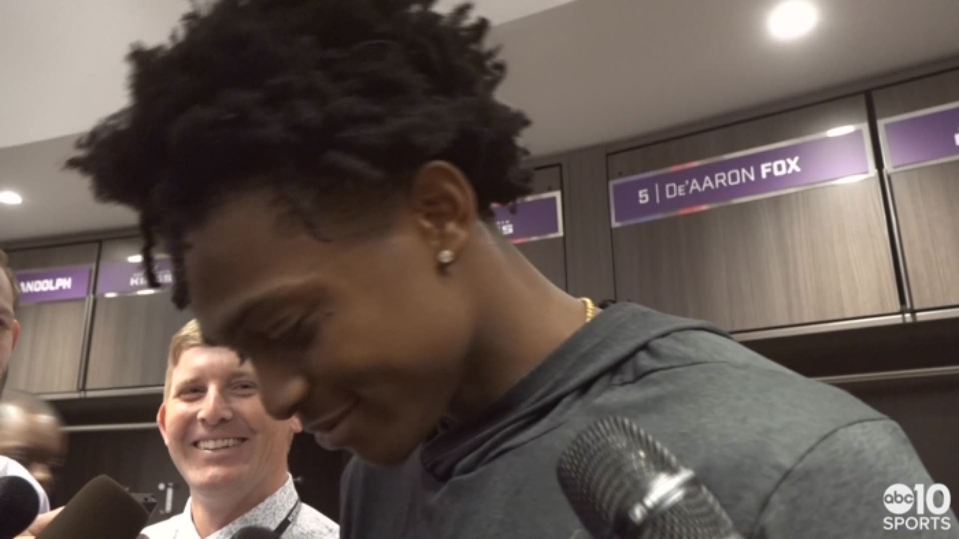 Kings point guard De'Aaron Fox talks about Monday's win over the Oklahoma City Thunder, overcoming his poor shooting night by contributing in other aspects of the game and recent reports about his head coach Dave Joerger.