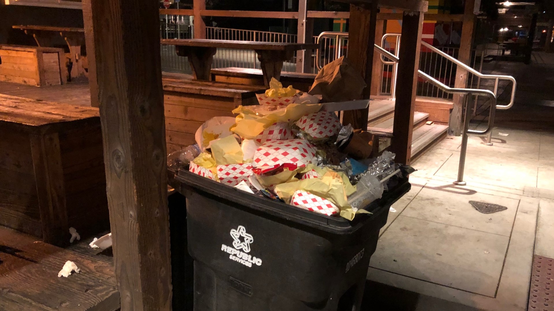 A manager with the Downtown Partnership crew says this is the cleanest year they have seen since taking over the New Year’s celebration sanitation duties.