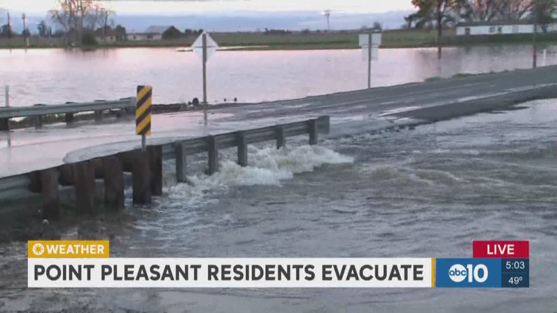 The Cosumnes Fire Department says residents in the Point Pleasant area of Elk Grove have been advised to consider evacuation due to flooding.