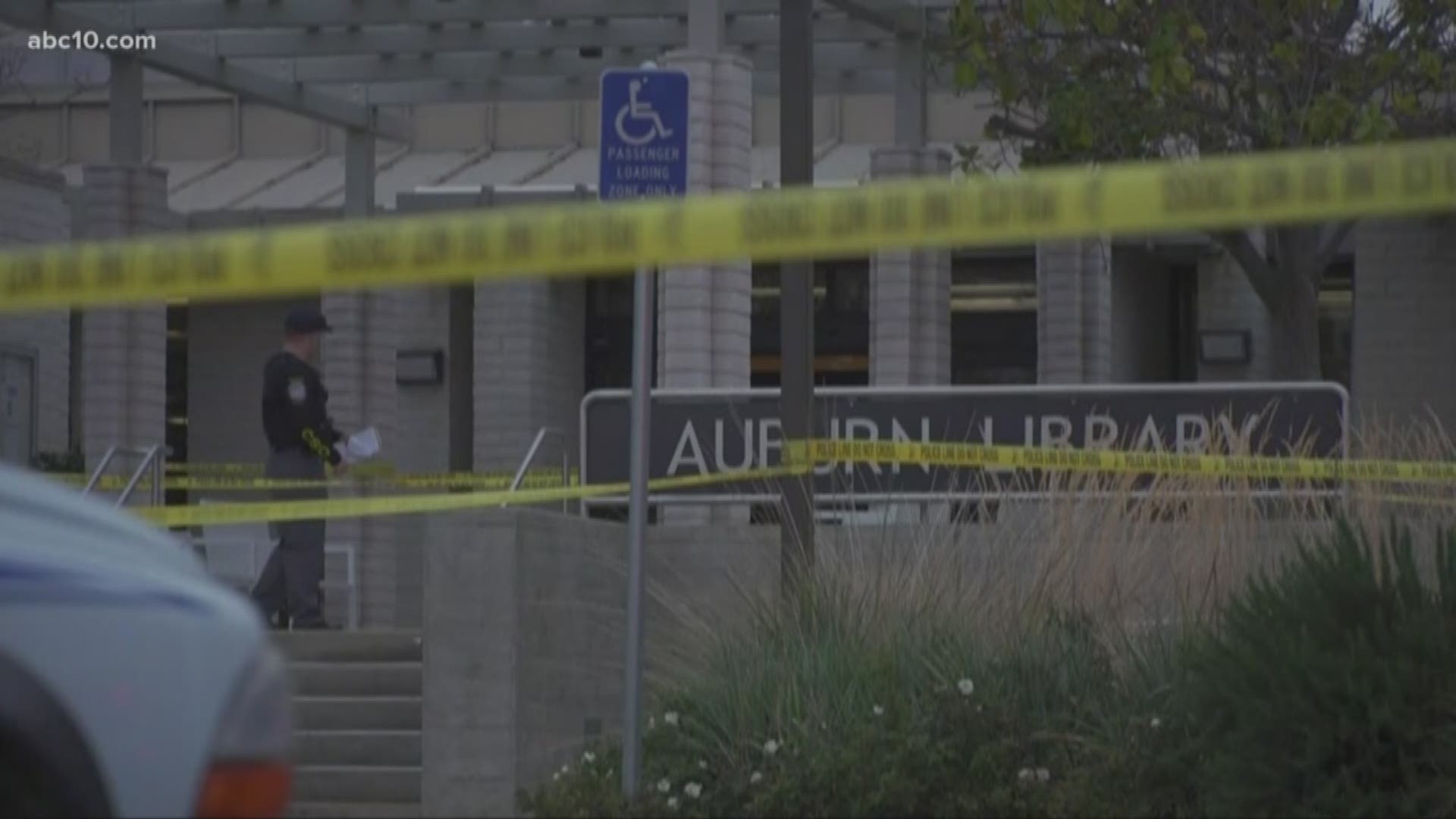 Auburn police are still looking for the man they say injured three people at an Auburn library.