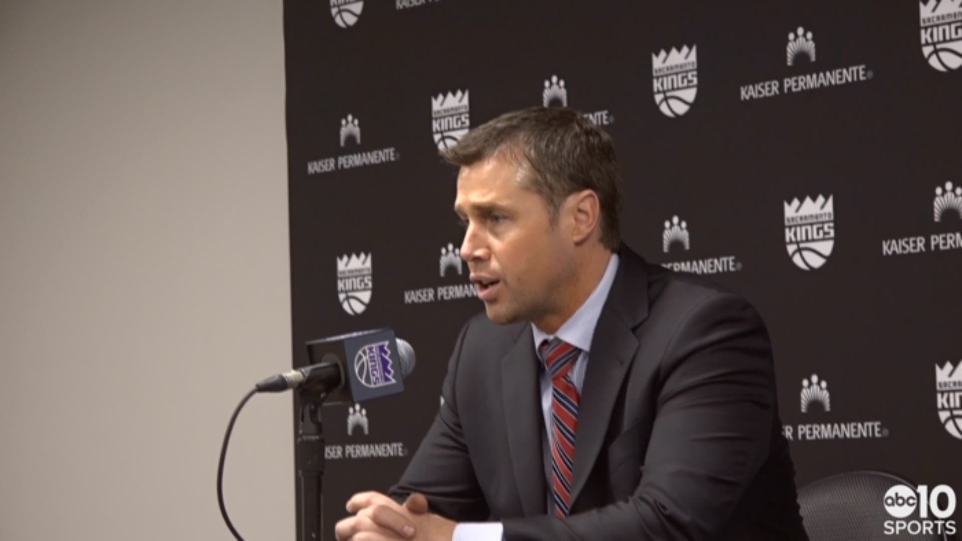 Kings head coach Dave Joerger talks about his team's lack of defense in Thursday's loss to the Los Angeles Clippers, finishing the month with an overall record of 10-11 and playing Bogdan Bogdanovic more as a point guard.