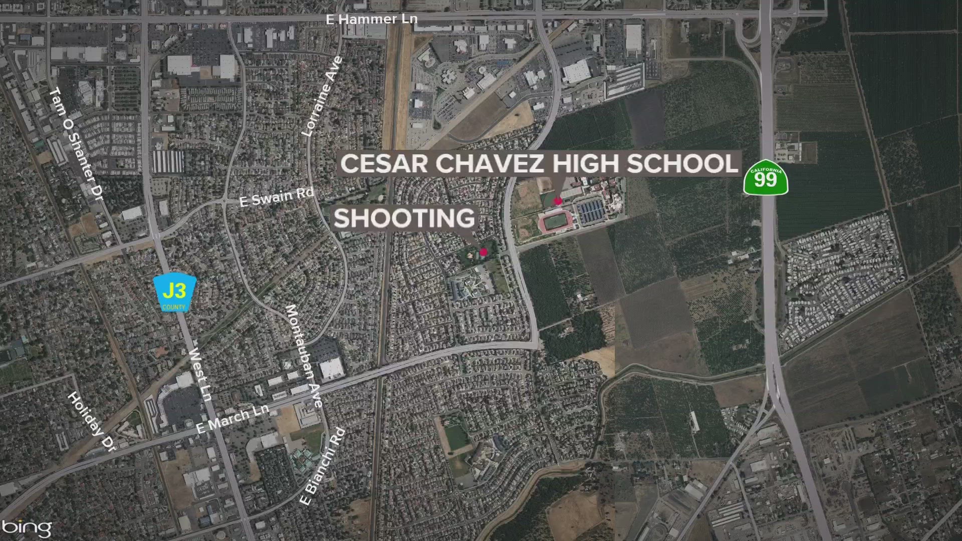 The shooting was reported around 3:07 p.m. Wednesday at Unity Park on Jayden Way. Nearby Cesar Chavez High School went on a brief lockdown as police investigated.