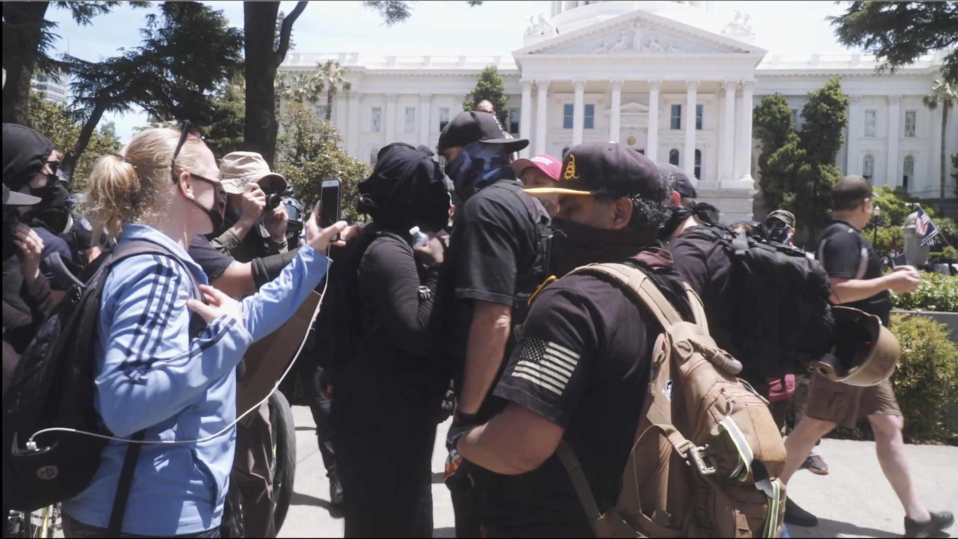 Police broke up two groups at the California State Capitol. Both groups gathered to honor the lives of two women fatally shot by law enforcement.