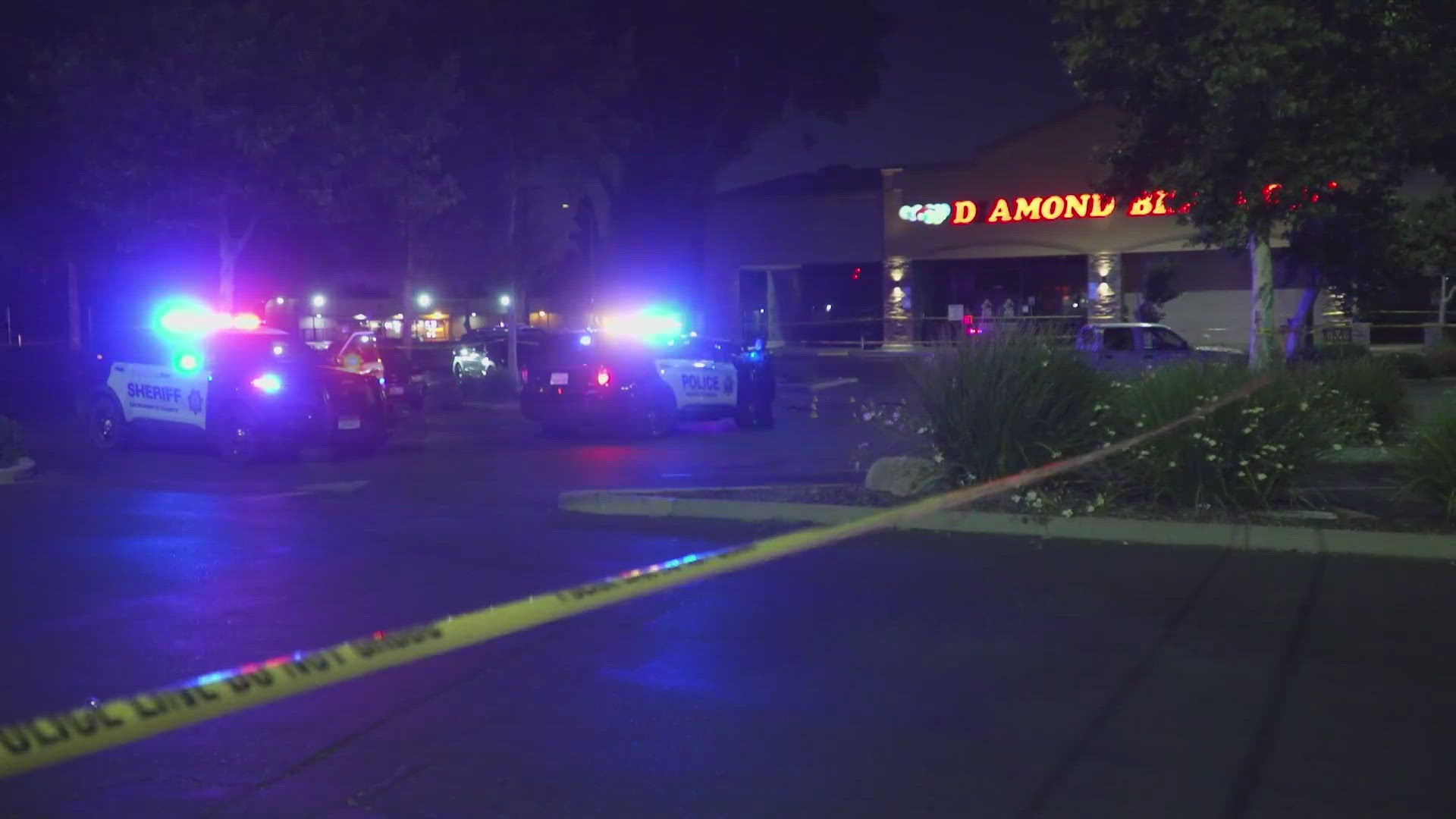 The Sacramento County Sheriff's Office says two men and one woman were shot outside Diamond Billiards Rancho Cordova around 8 p.m.
