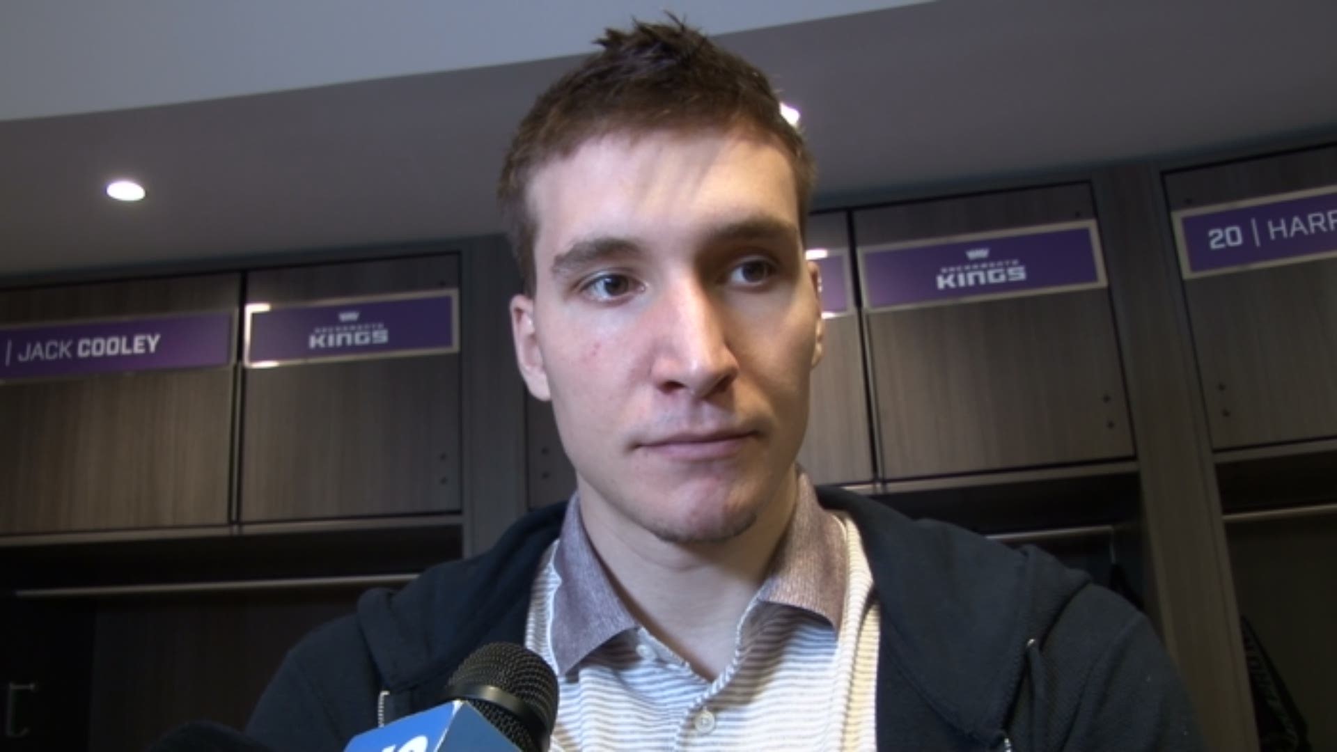 Kings rookie guard Bogdan Bogdanovic talks about Thursday's home loss to the Indiana Pacers, the level of fight his team showed being better than Tuesday's loss to the Mavericks, and wanting to become more of a vocal presence with his teammates.