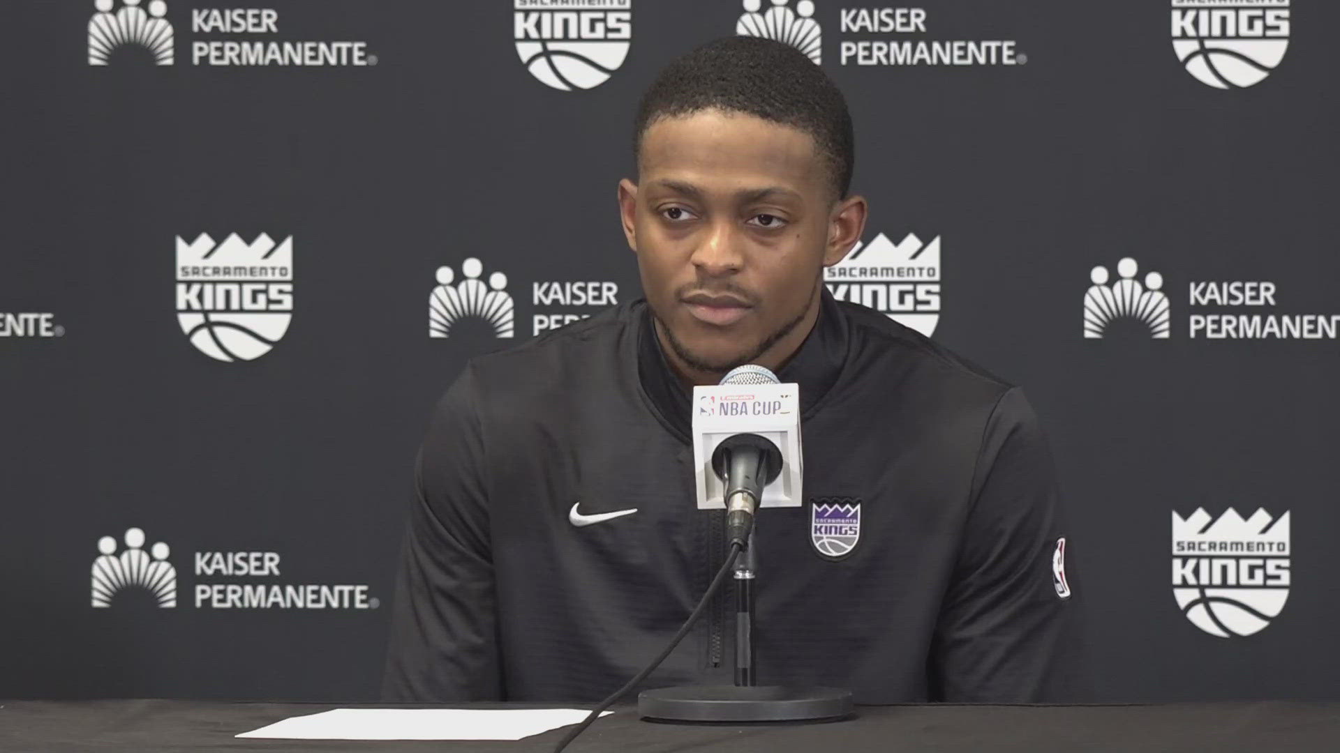 Sacramento Kings guard De'Aaron Fox talks about reaching the franchise single-game record for points scored and the team's loss to the Minnesota Timberwolves.