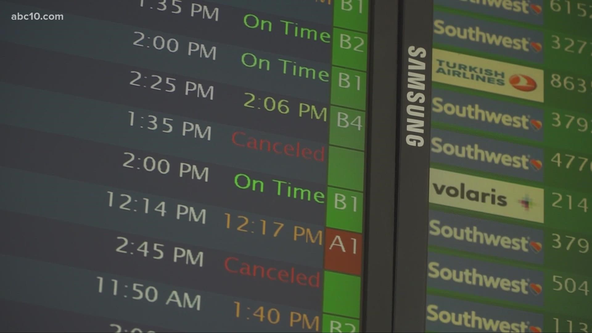 Southwest Airlines canceled hundreds of flights over the weekend, blaming the woes on air traffic control issues and weather.