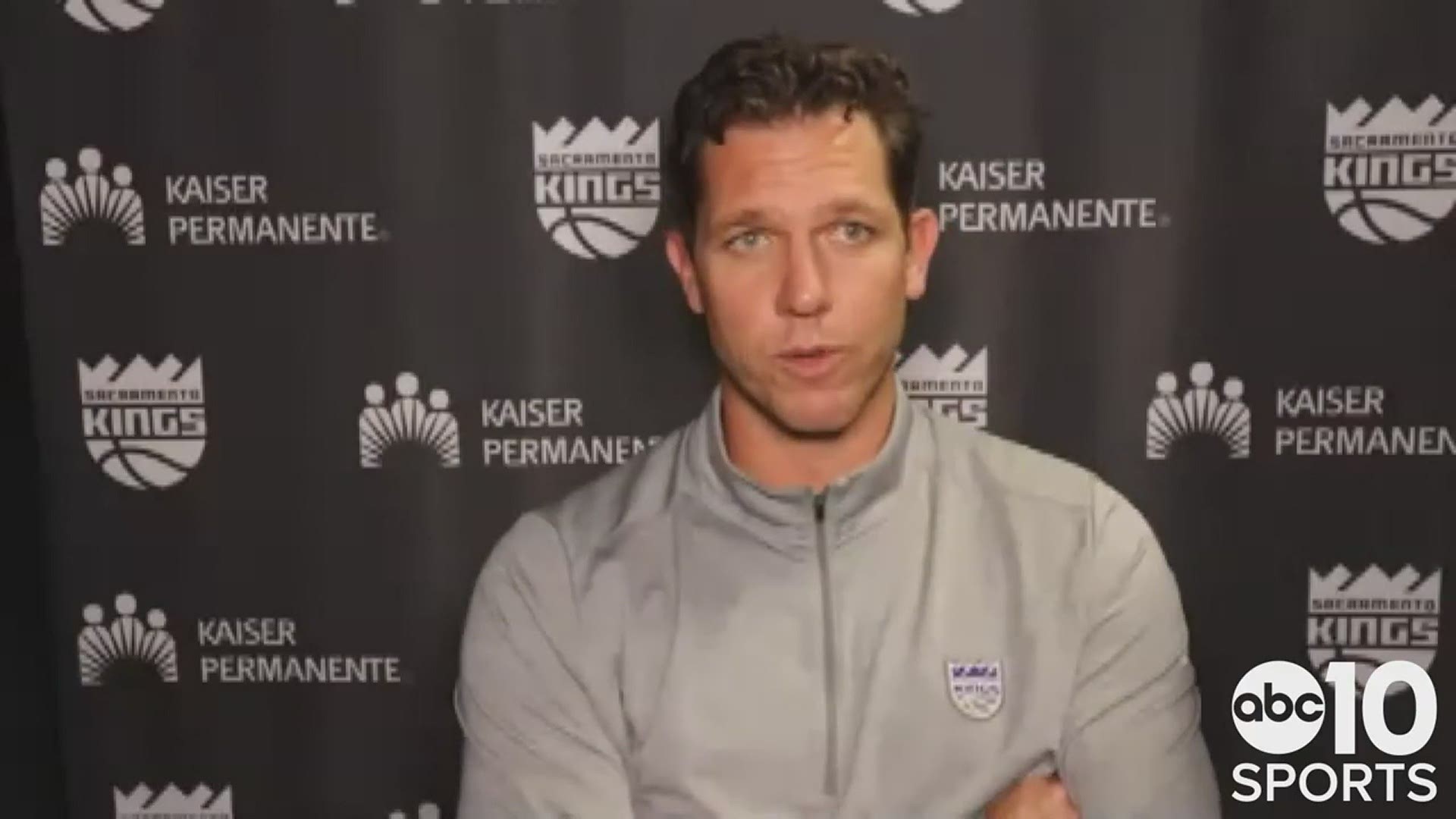 Kings' coach Luke Walton chats about Sacramento's 110-106 victory over LeBron James and the Lakers in Los Angeles and the performance from rookie Tyrese Haliburton.