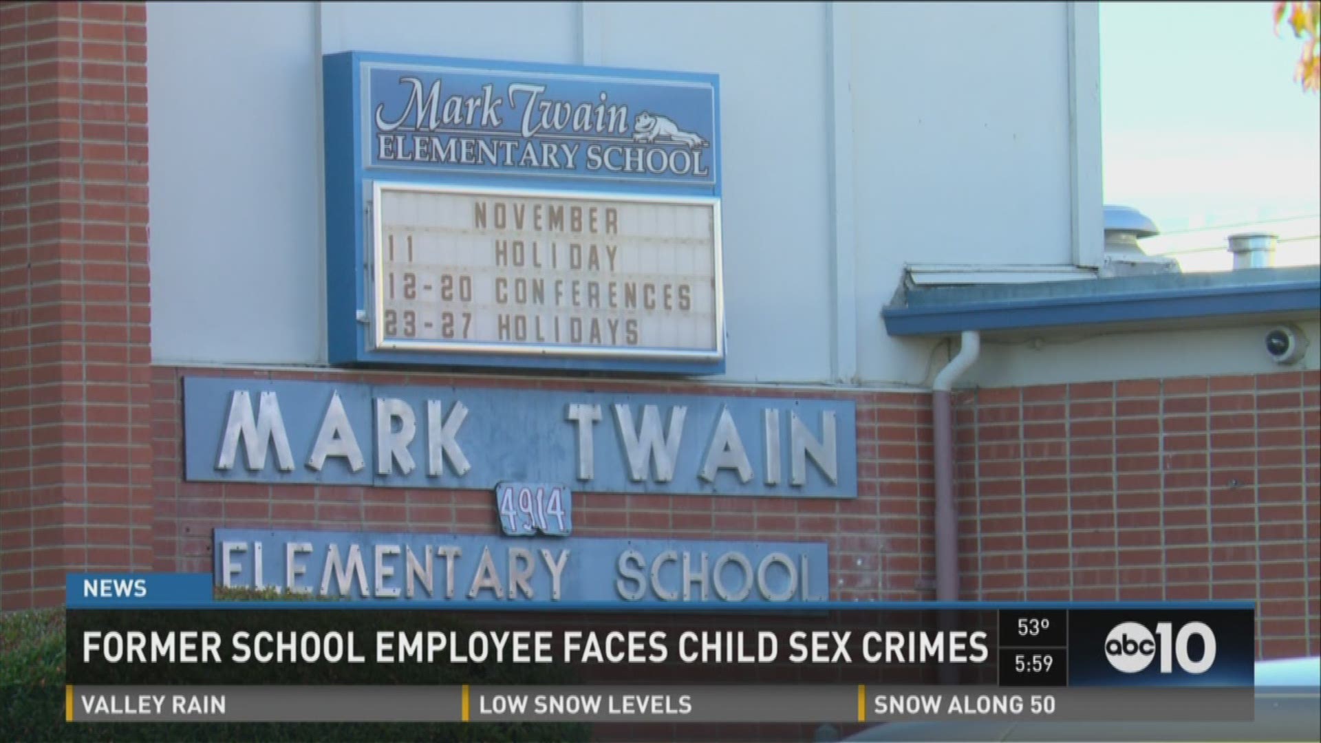 School Madam Blue Sex - Former school employee faces child sex crimes | abc10.com
