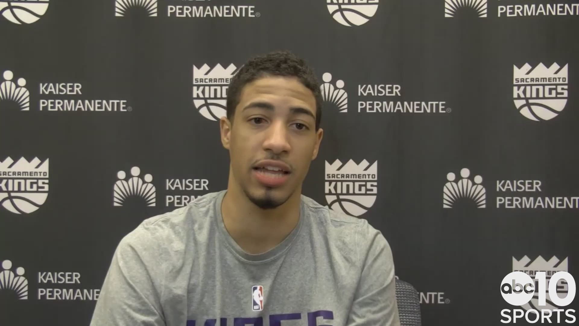 Tyrese Haliburton, who has been critical of his recent struggles, talks about his career night in the Kings' 119-105 victory over the Cavs & his "rookie wall."