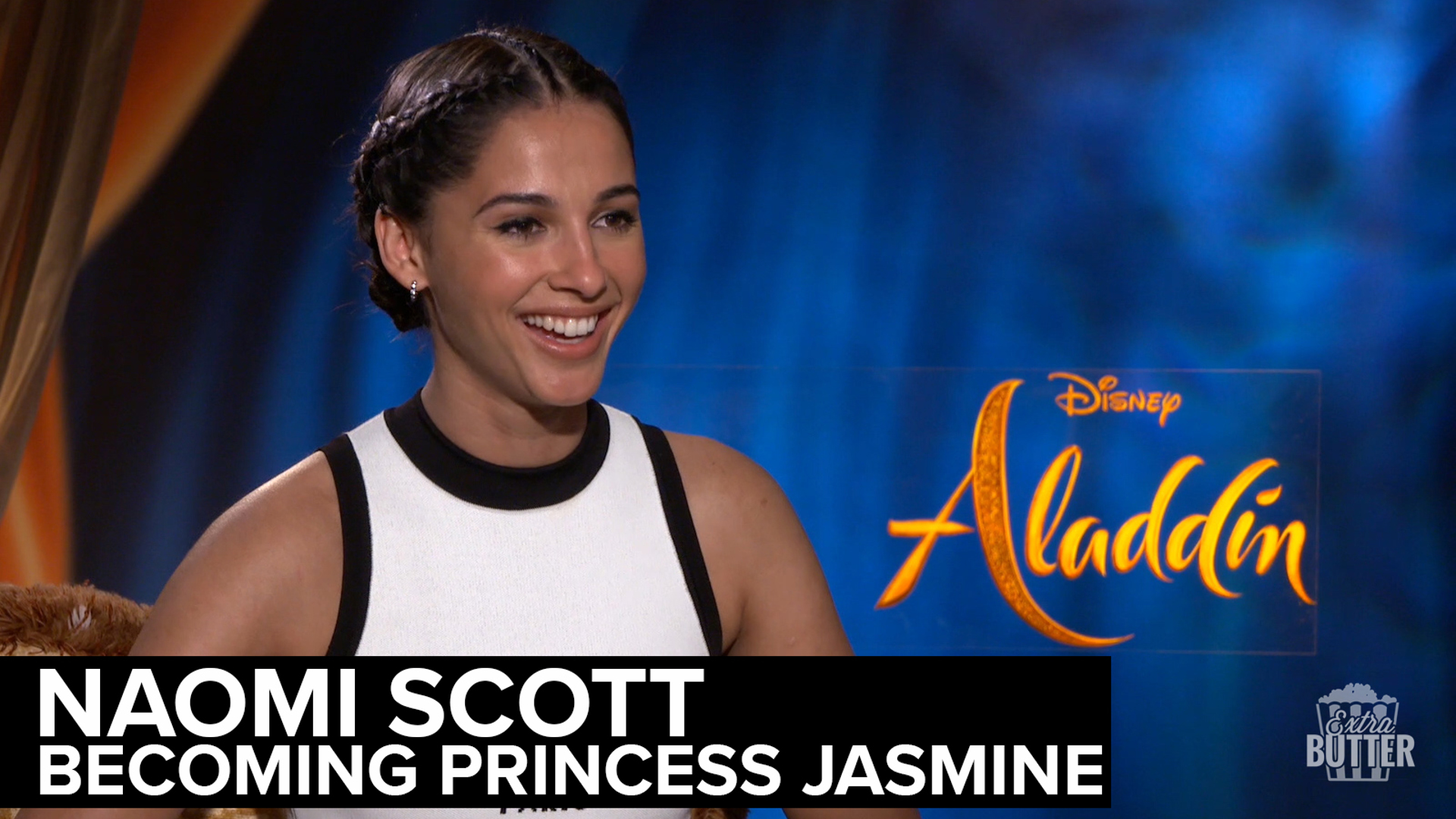 Naomi Scott shares her favorite parts of playing Princess Jasmine and what it was like to film the 'Whole New World' scene and the new song called 'Speechless.'