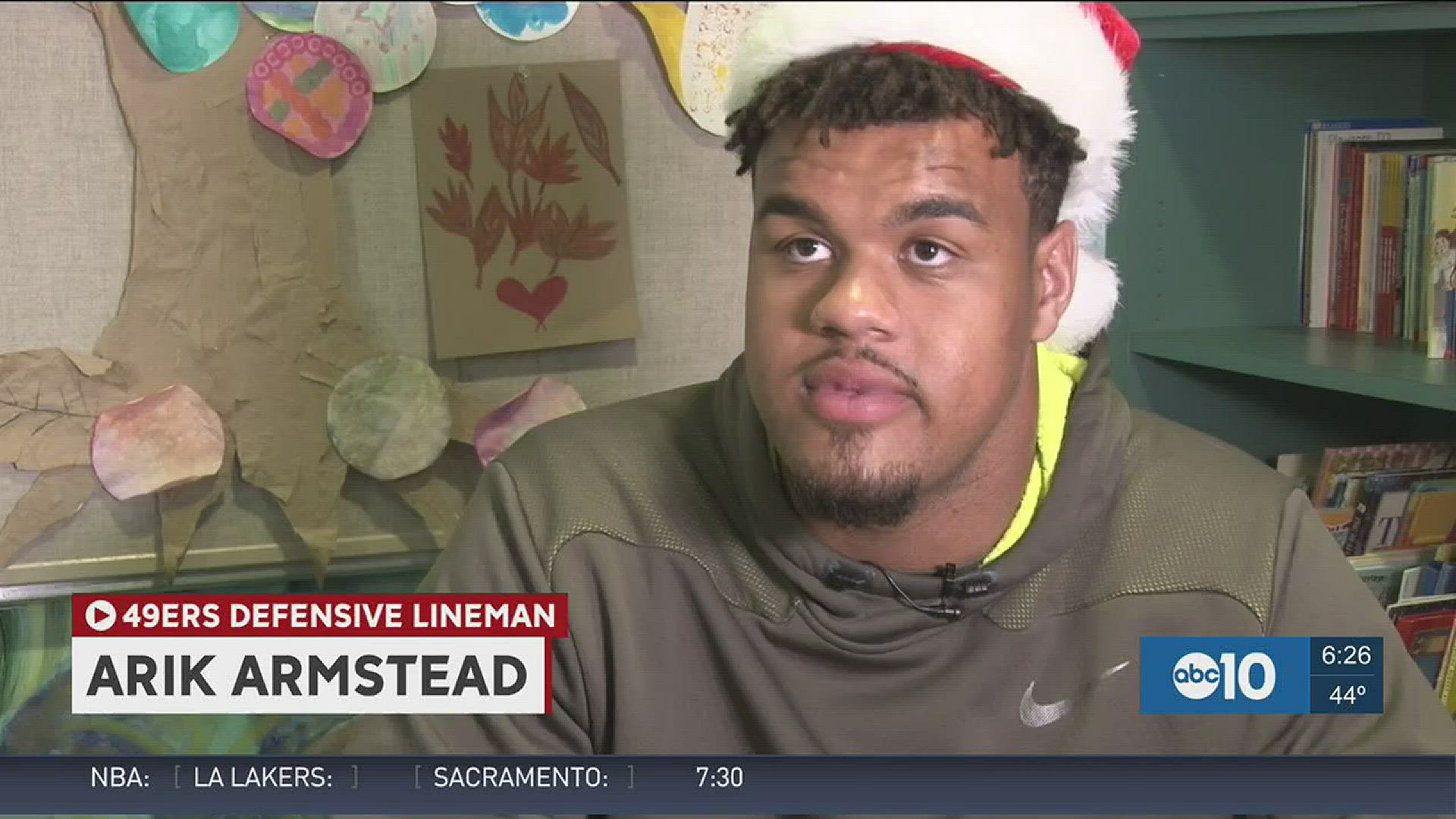 San Francisco 49ers defensive end Arik Armstead, who attended Pleasant Grove High School in Elk Grove, returned to his hometown of Sacramento to shop for toys and deliver them to kids at the UC Davis Children's Hospital. (Dec. 12, 2016)