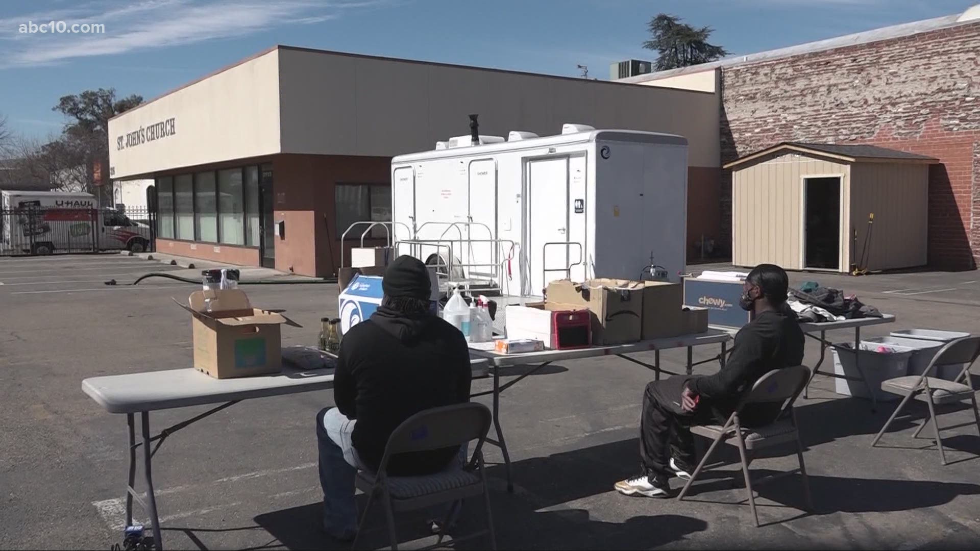 Not only do the homeless get a shower, but twenty have been connected to other services in the hopes of getting off the streets of Stockton for good.