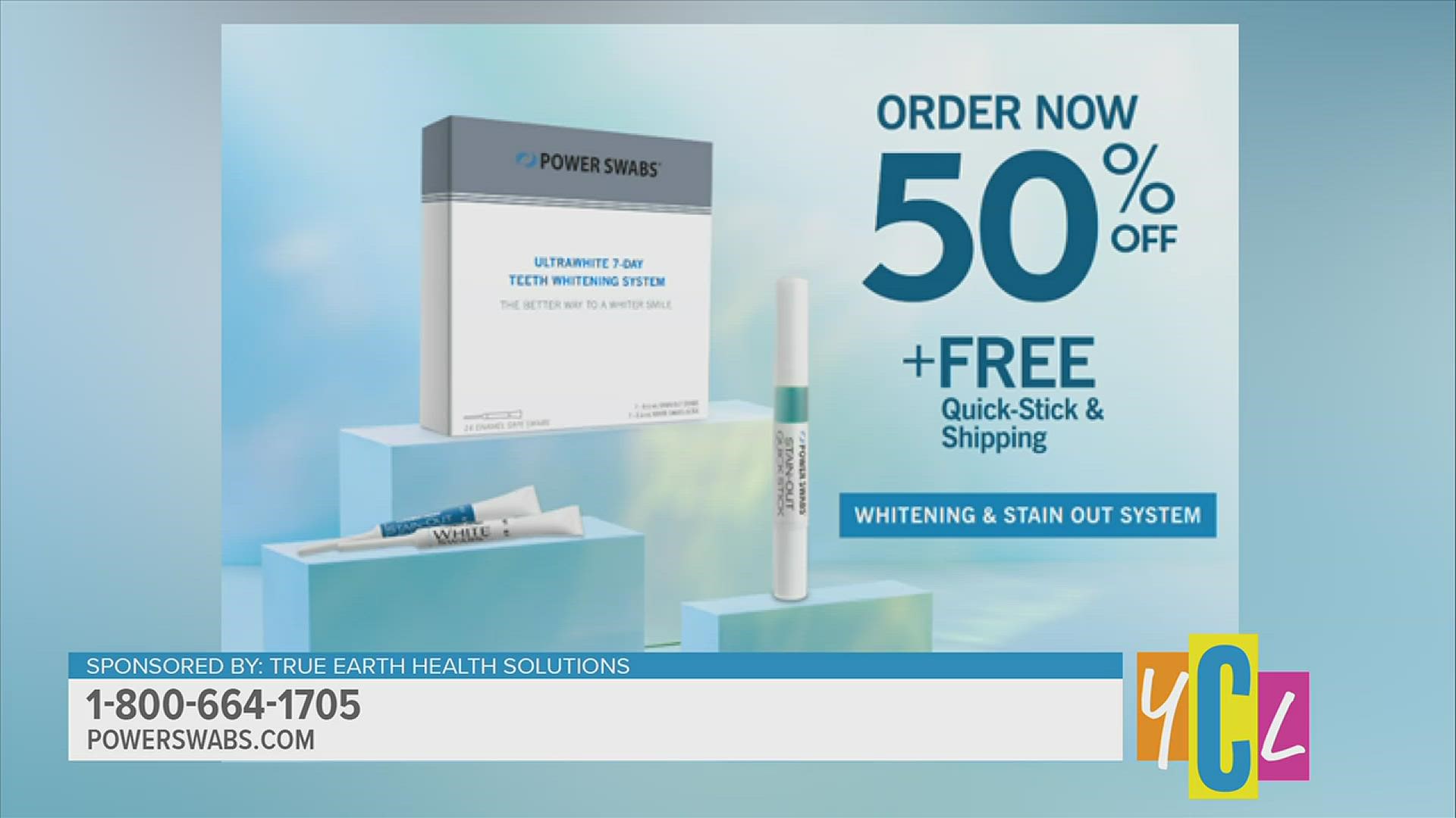 Developed by dentist Dr. Martin Giniger, Power Swabs can remove stains from natural teeth, crowns, and veneers! This segment is paid by True Earth Health Solutions.