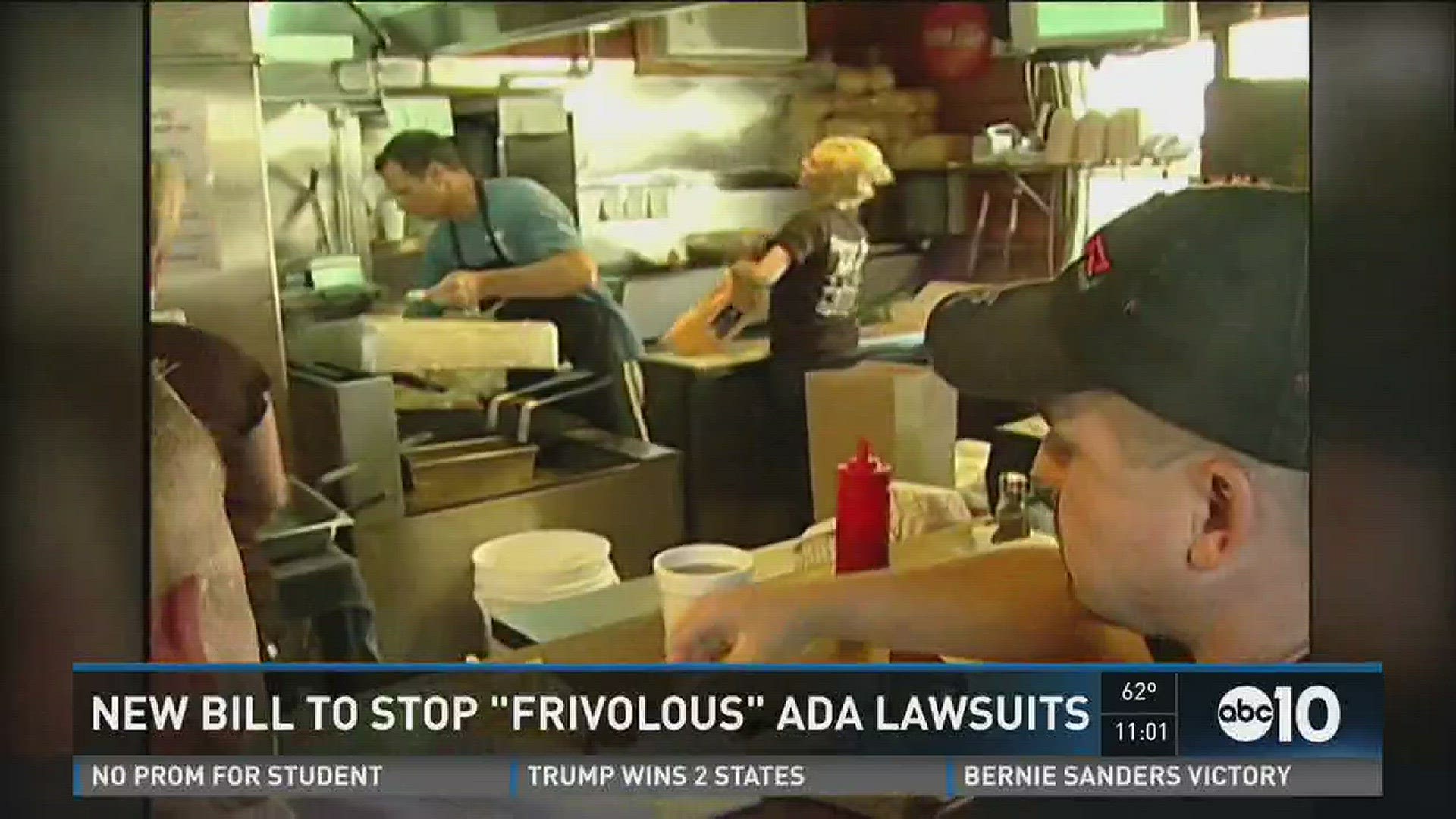 New law would stop "frivolous" ADA lawsuits, protecting small businesses. (May 10, 2016)