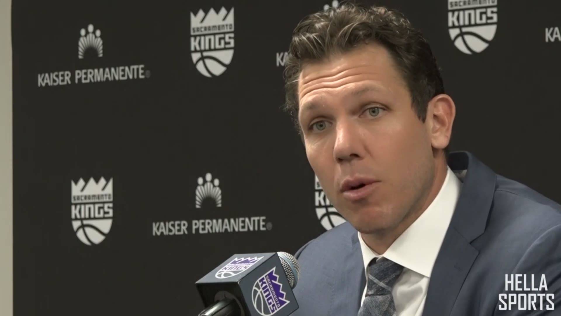 Sacramento Kings coach Luke Walton talks about returning from the All-Star break with the right energy and effort, as his team edged the Memphis Grizzlies 129-125.
