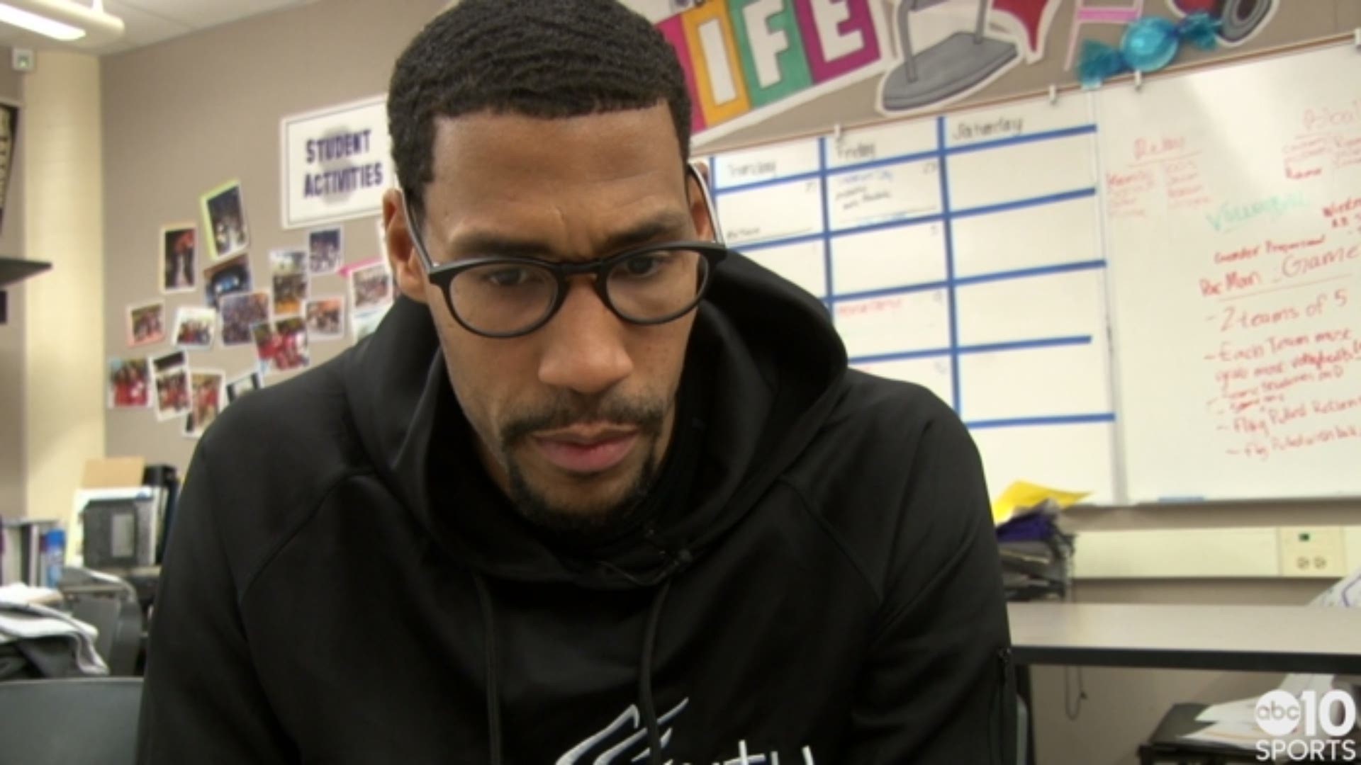 Kings forward Garrett Temple speaks with ABC10's Lina Washington about what he's hoping to accomplish at Sacramento High School with his many visits throughout the season and his group conversations with students.