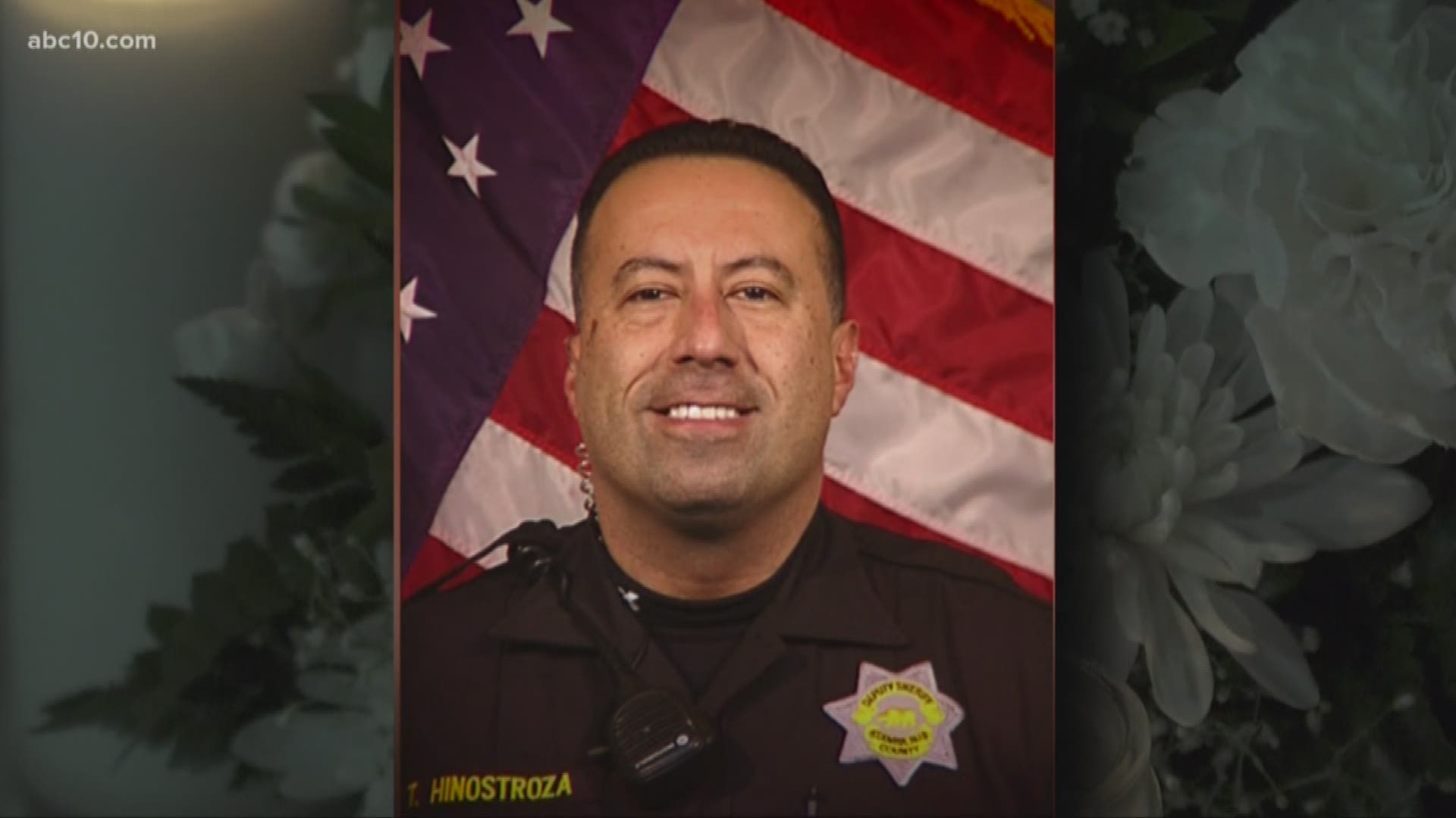 Friends and strangers paid their respects to Stanislaus County Sheriff's Deputy Tony Hinostroza at a makeshift memorial located at the site where he was killed.
