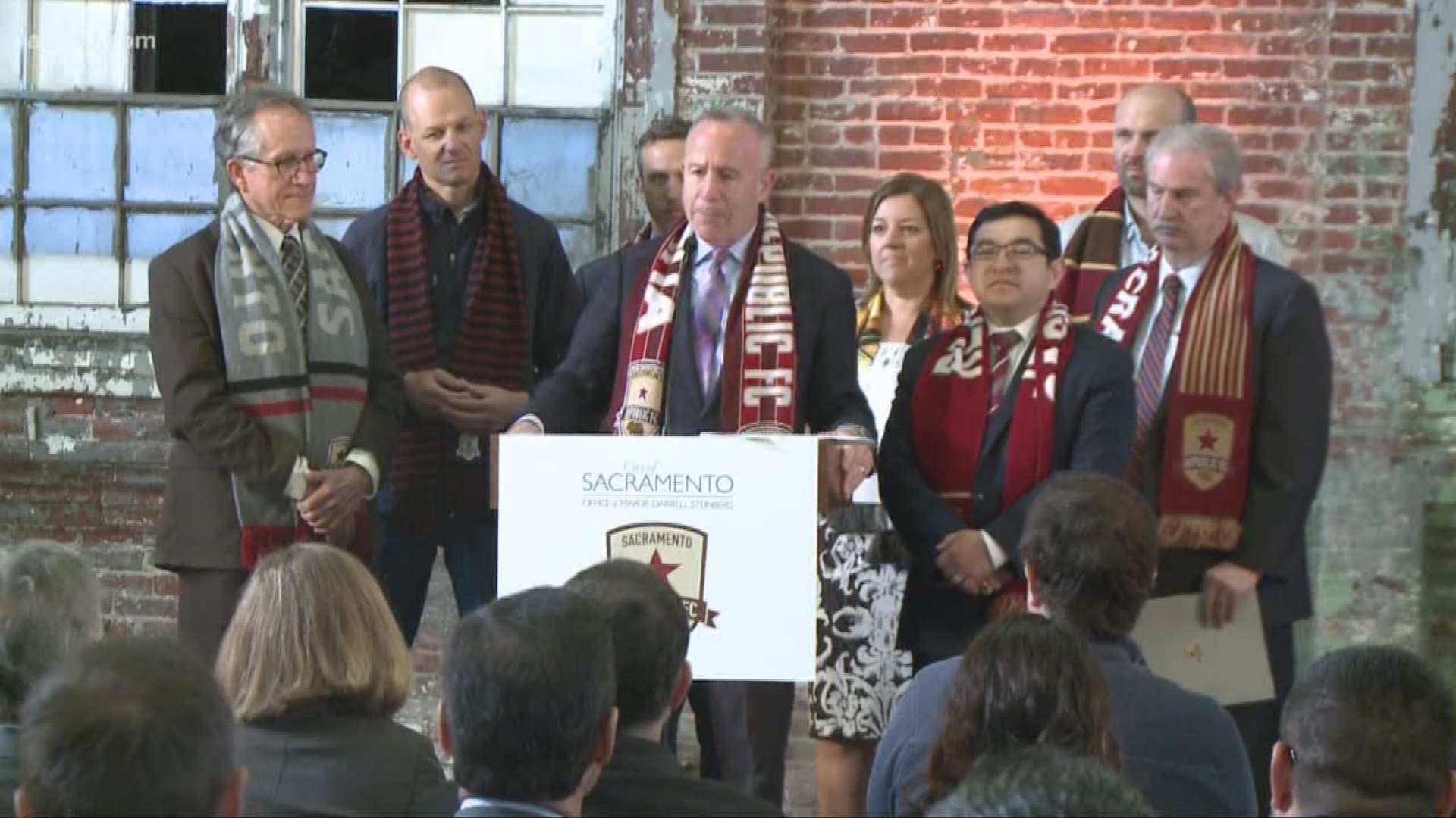 "The City will not be writing a check" for the planned soccer stadium, Mayor Derrel Steinberg said at a press conference Friday. The City estimates that the building of the stadium could bring up to 2,600 construction jobs to Sacramento. Part of the deal includes having Sacramento Republic FC work with youth in the community.