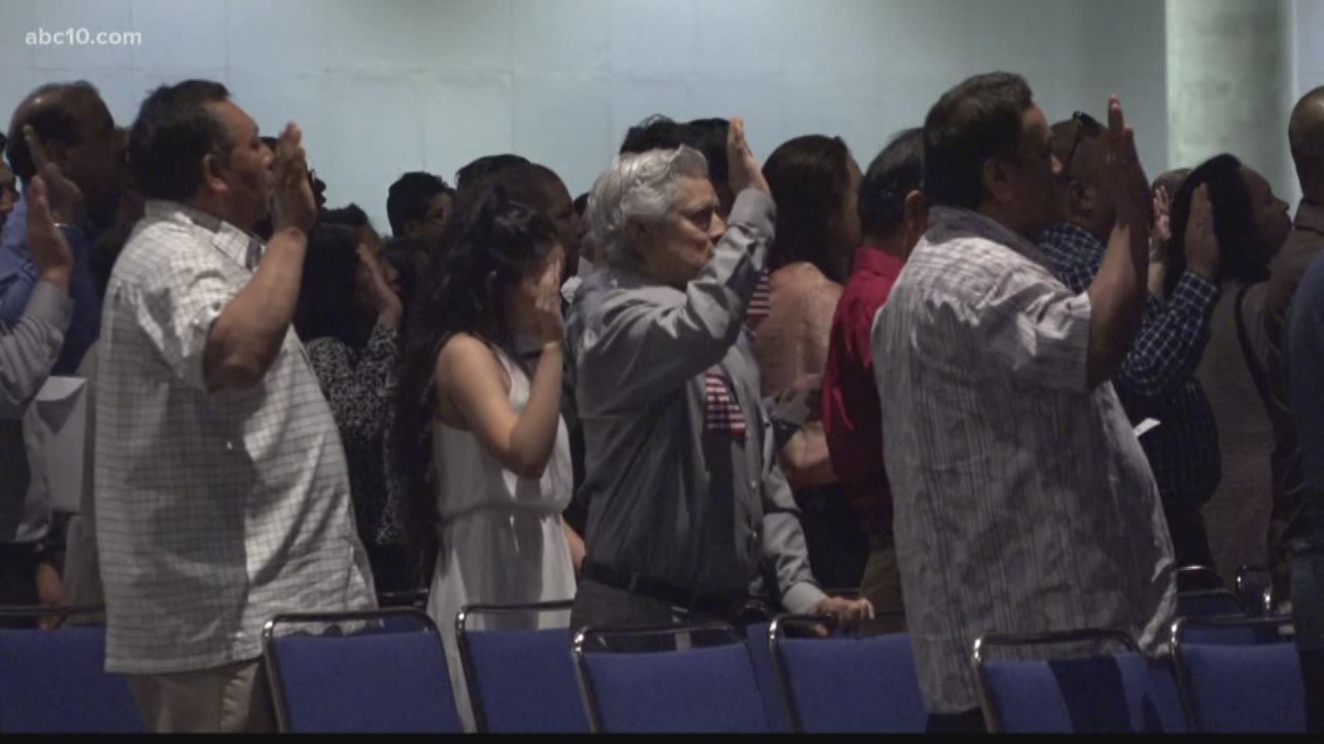 More than 1,000 immigrants from 86 nations became American citizens Wednesday at the Sacramento Convention Center. (June 20, 2018)