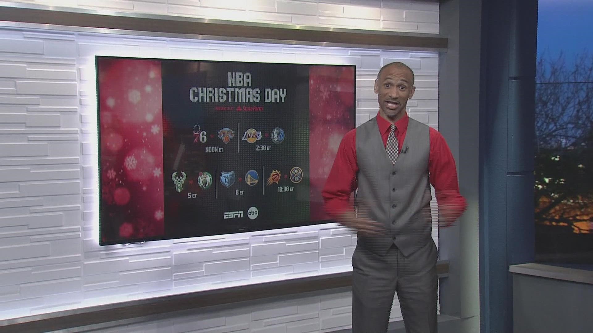 Christmas Day sports schedule for NFL and NBA