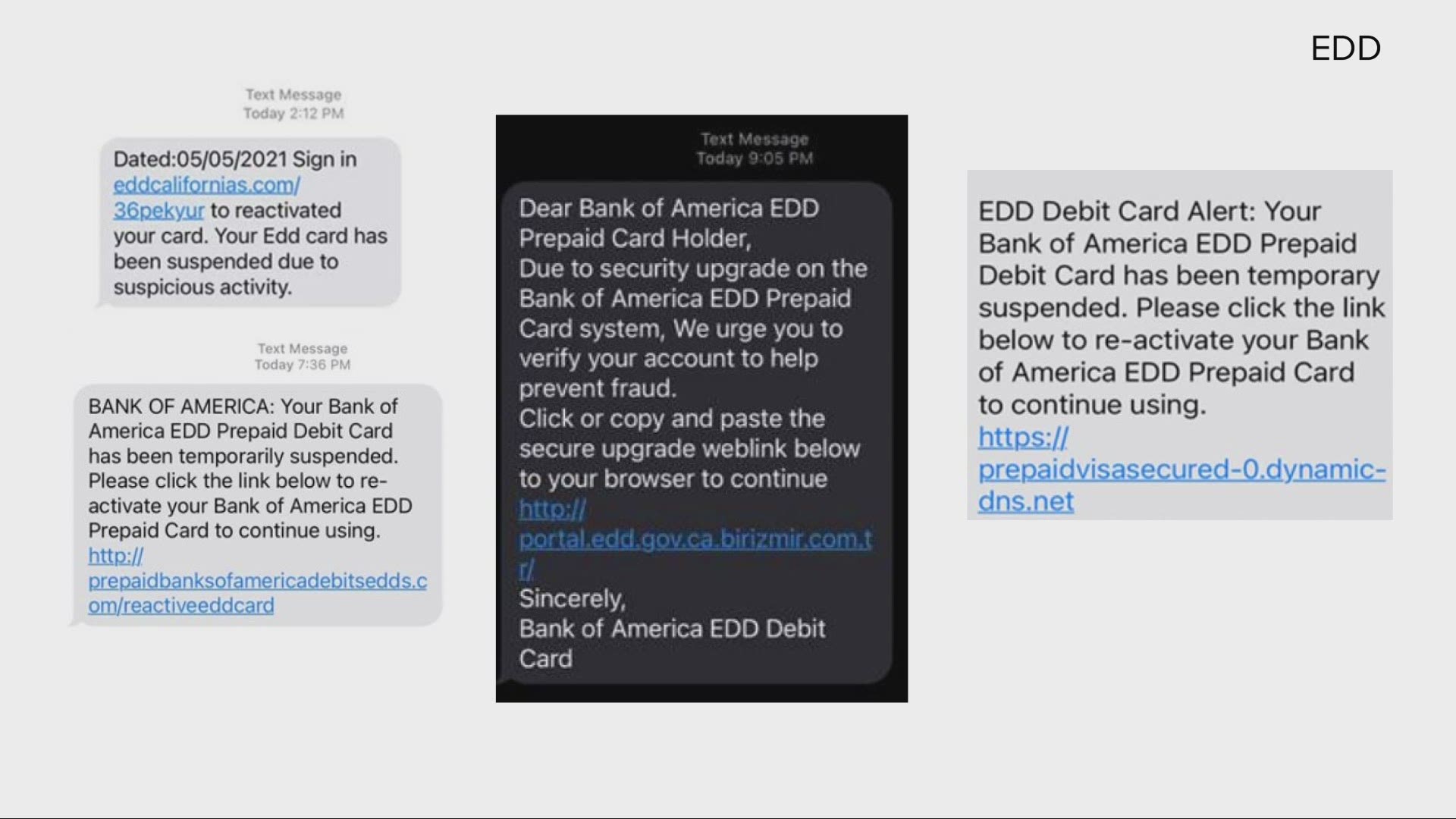 Edd Warns Of New Wave Of Text Scams Abc10 Com