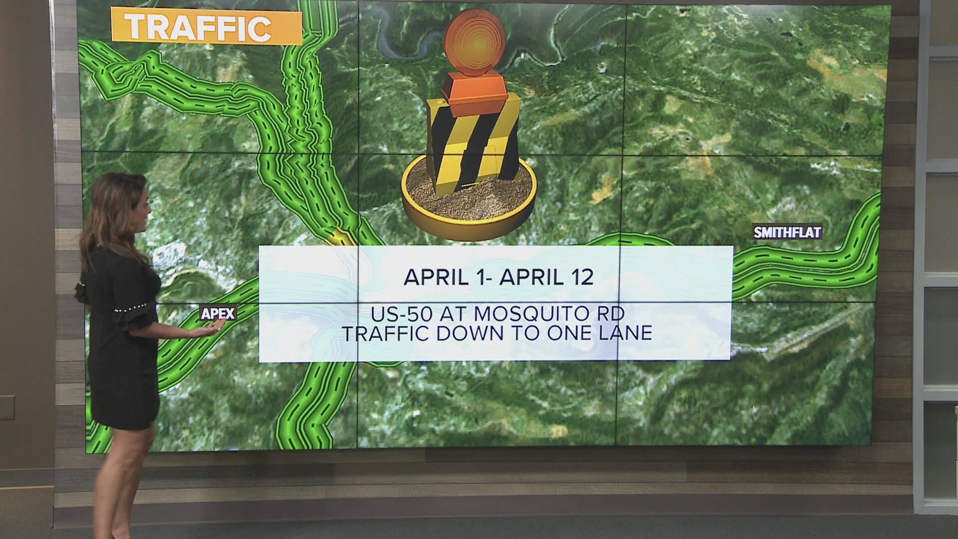 Expect major delays beginning Monday, April 1, through Friday, April 12, along US-50.