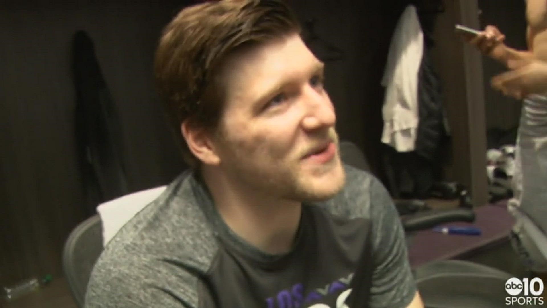 Kings' two-way player Jack Cooley, who shares time between Sacramento and the G-League team in Reno, talks about Friday's win over the Orlando Magic, hearing his name chanted by fans at Golden 1 Center and the response from his teammates.