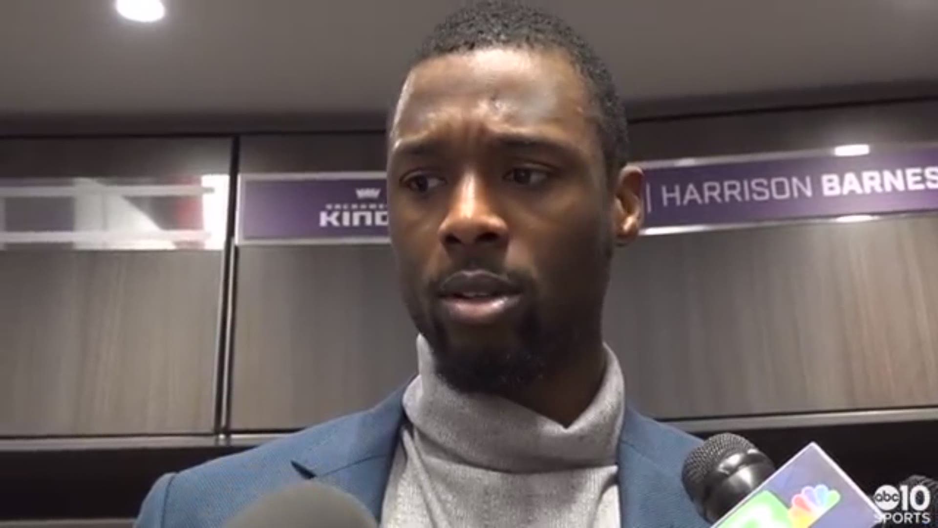 Harrison Barnes talks about his team's final possession, where his shot sailed wide to ensure the Celtics a 111-109 over his Kings team. Barnes talks about the playoff chances for Sacramento now being four games outside the Western Conference's final playoff spot, as well as the upcoming four-game road trip.